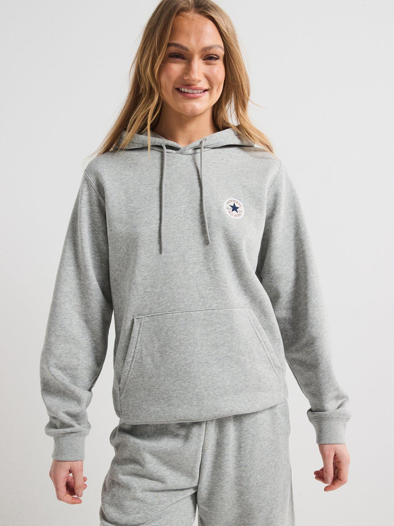 Image 5 of 6 of Converse Womens Standard Fit Core Chuck Patch Hoodie - Grey