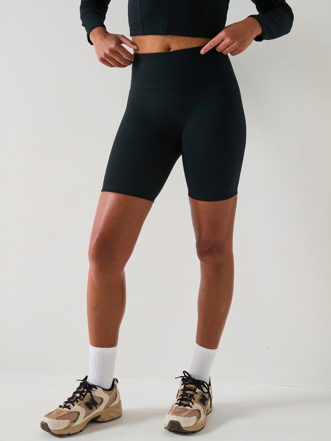 Image 1 of 6 of Converse Womens Wordmark Bike Short - Black - Converse Black