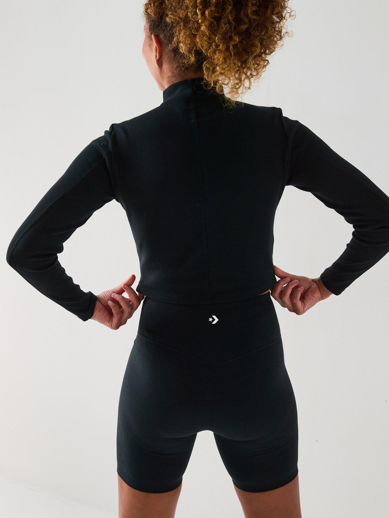 Image 5 of 6 of Converse Womens Wordmark Bike Short - Black - Converse Black