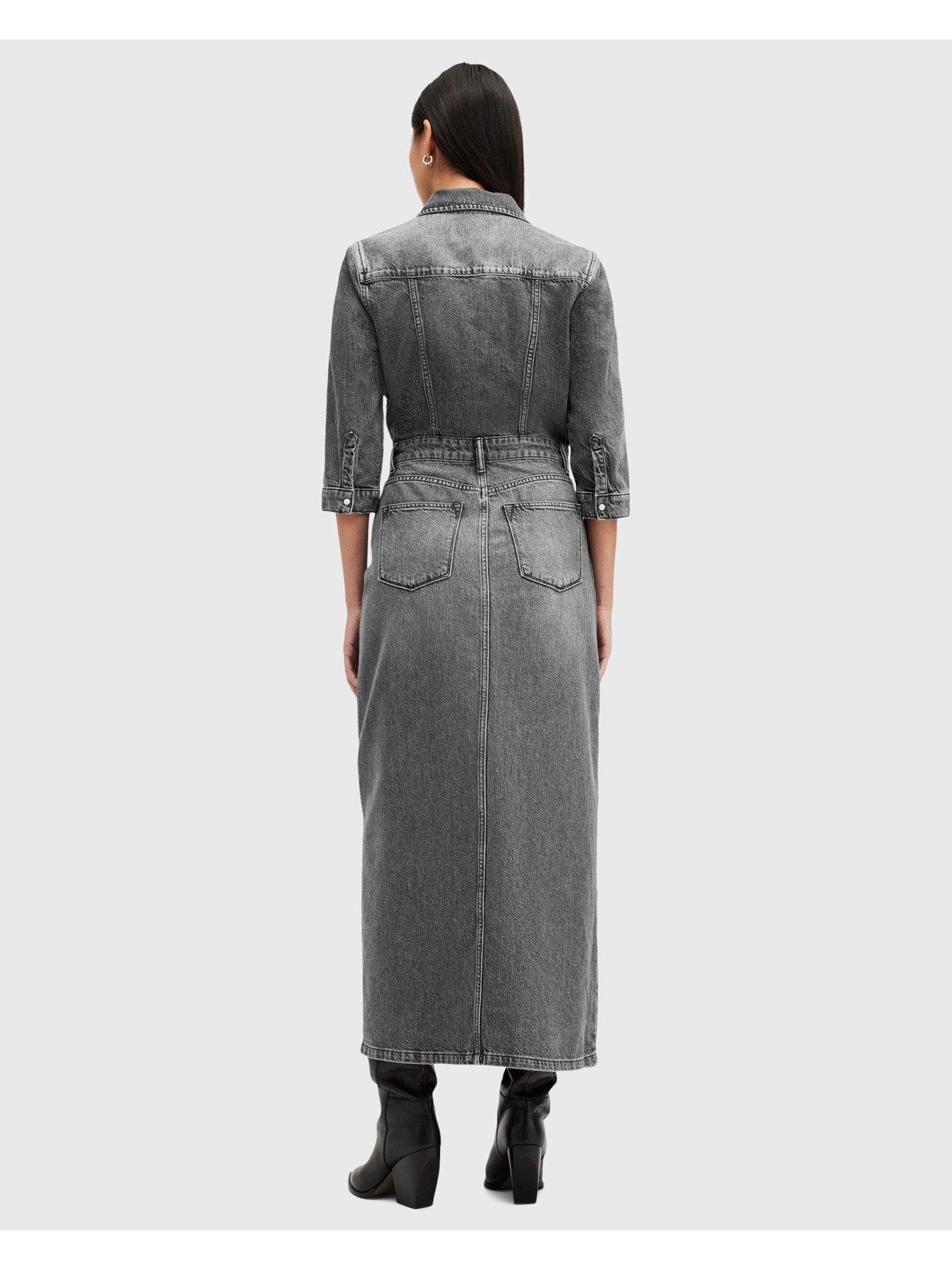 allsaints-blair-long-sleeve-denim-maxi-dress-blackstillFront