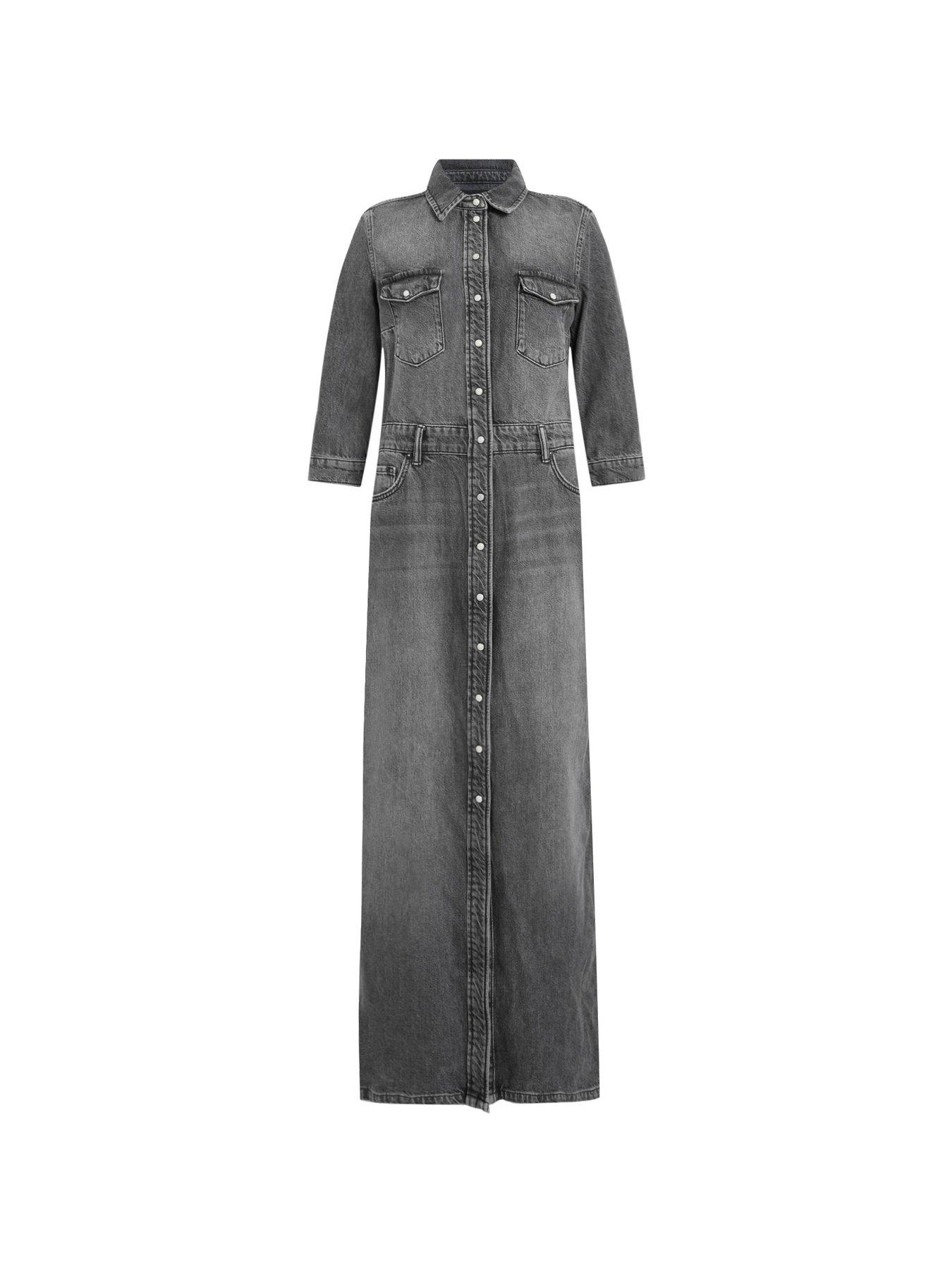 allsaints-blair-long-sleeve-denim-maxi-dress-blackdetail