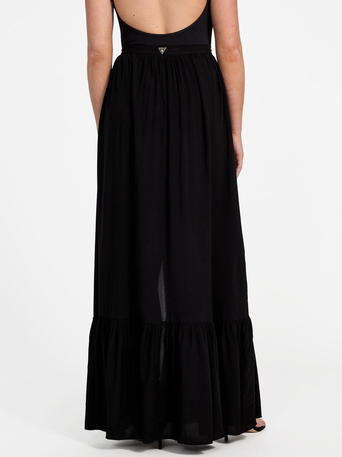 guess-wrapped-long-beach-skirt-blackstillFront
