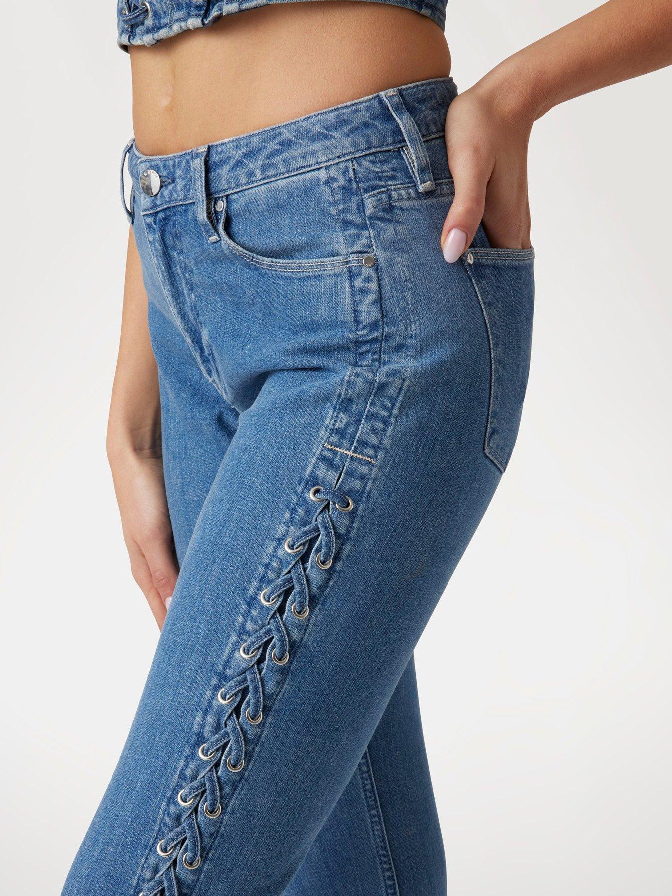 guess-sexy-flare-lace-up-jeans-bluestillFront