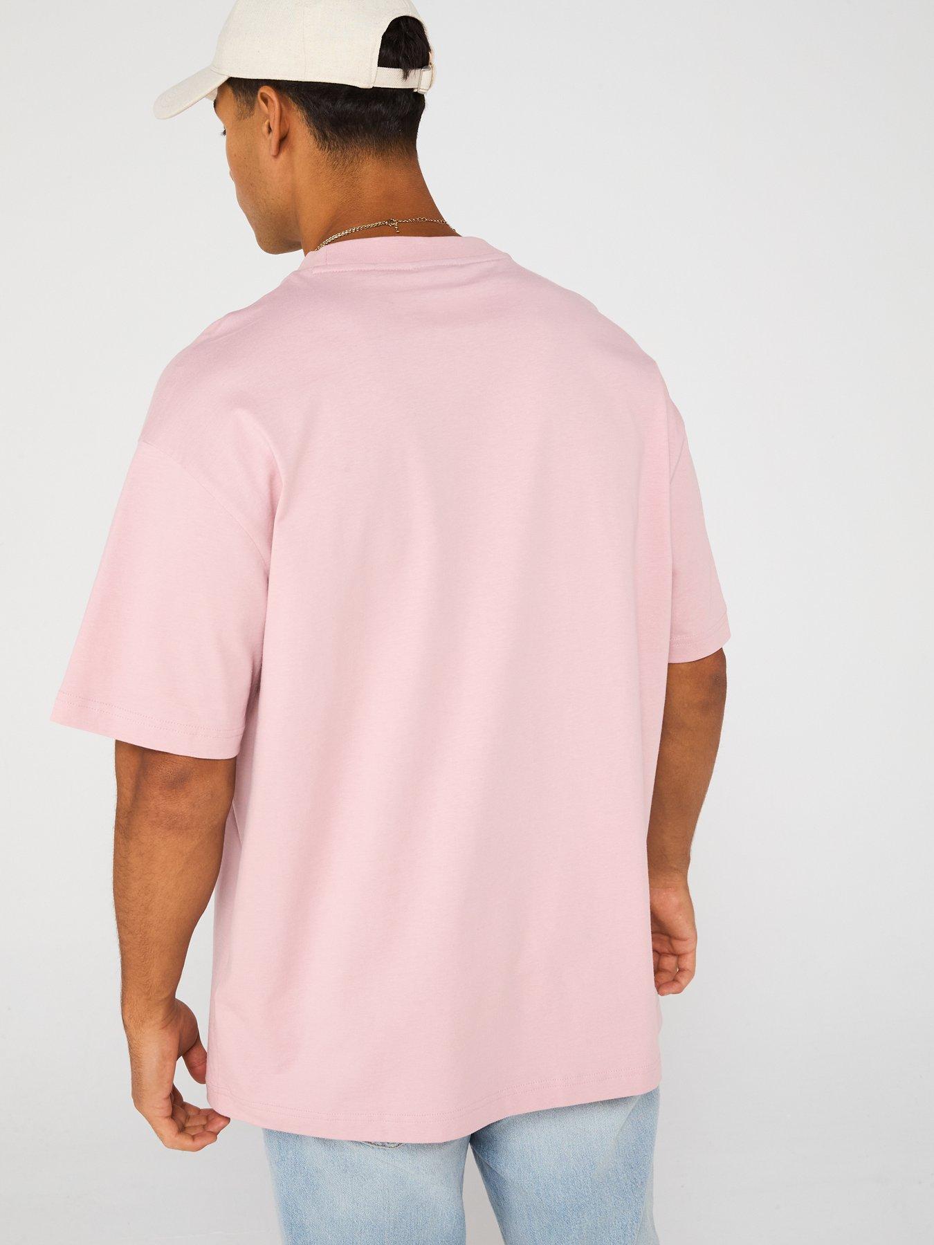 Image 2 of 4 of HUGO Blue Nerperi Global Logo Loose T-Shirt - Light Pink
