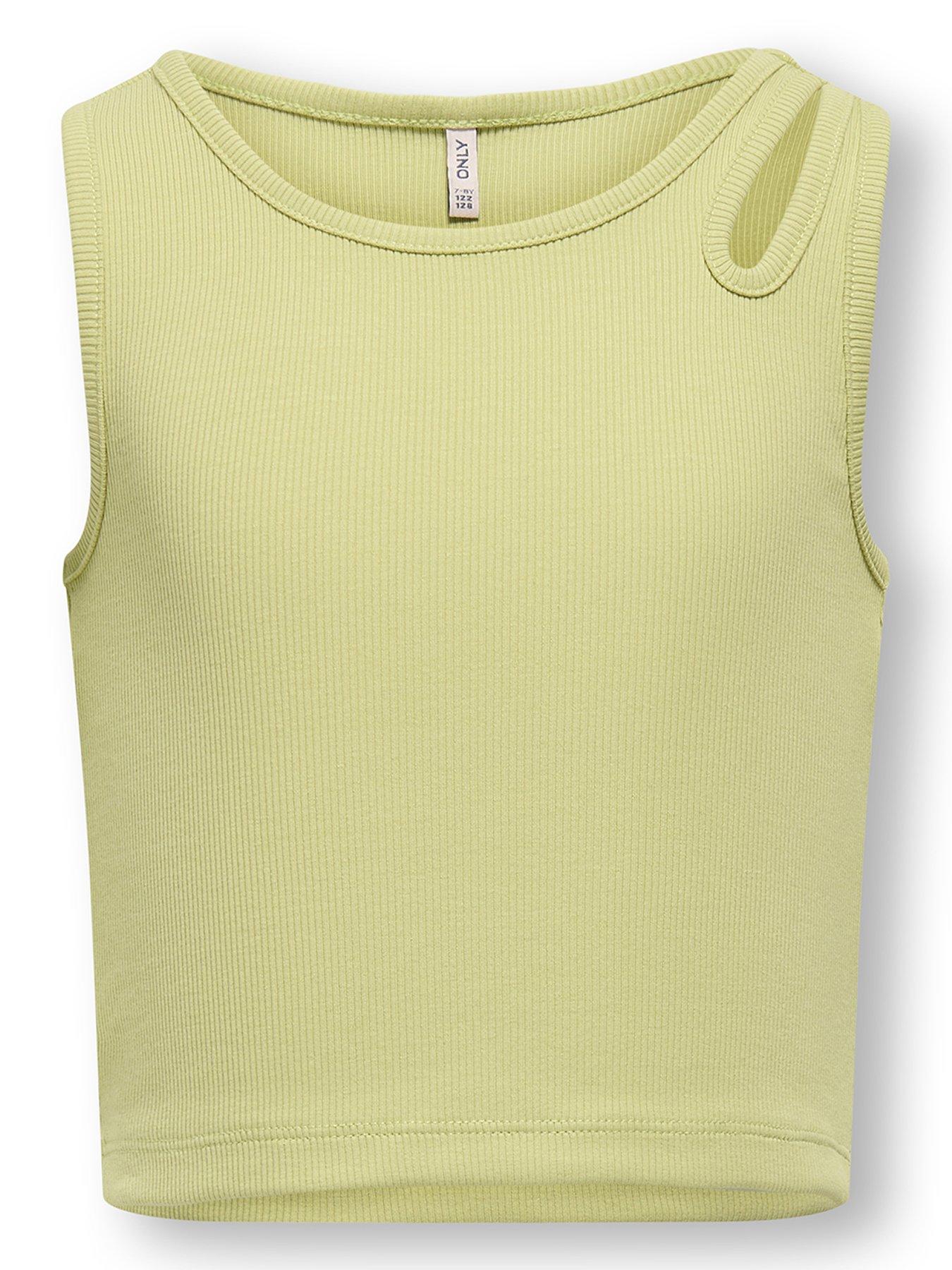 Only Kids Girls Cut Out Vest Top - Nile