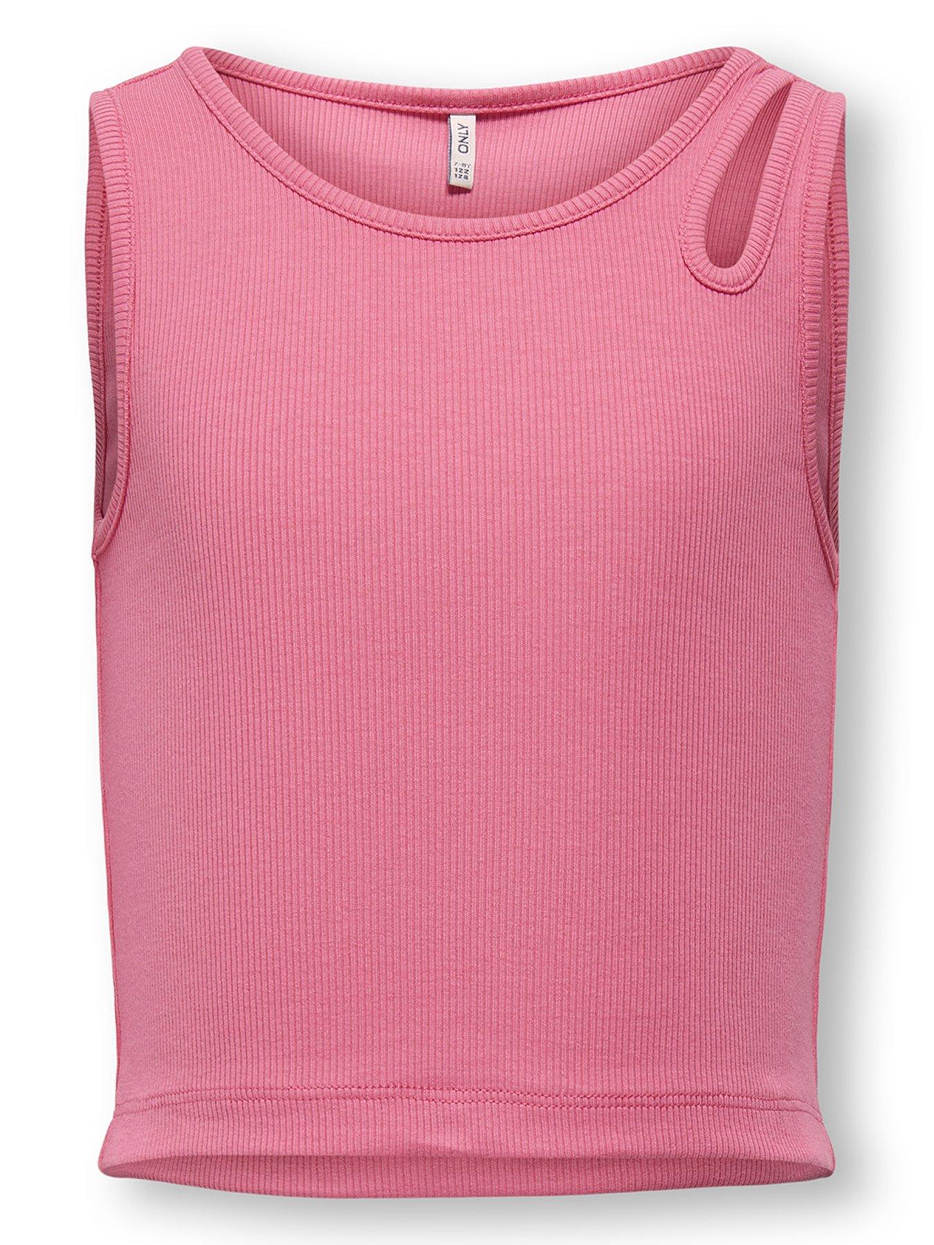 Only Kids Girls Cut Out Vest Top - Camelia Rose