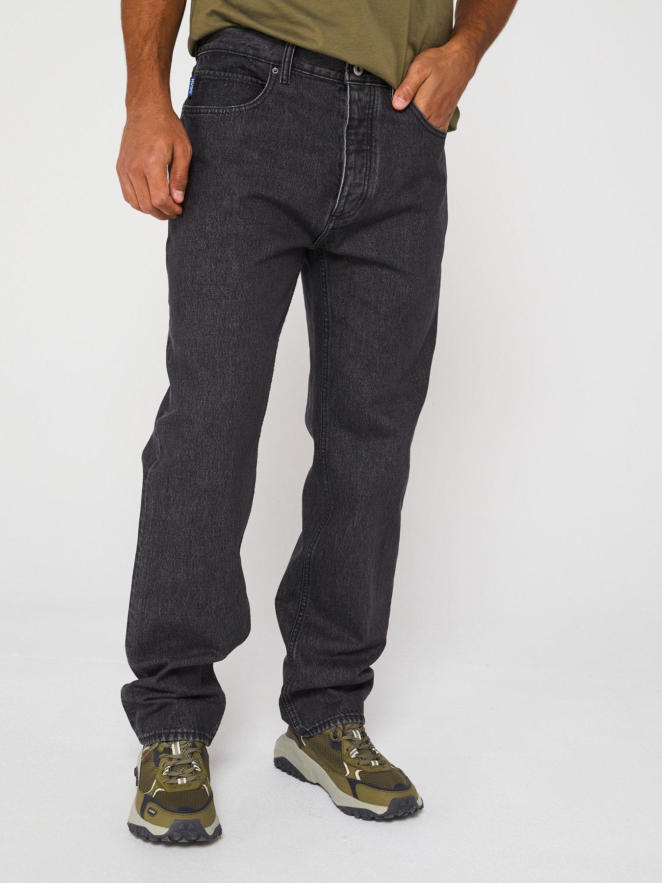 Image 1 of 5 of HUGO Blue Jonah Straight Fit Jeans - Charcoal