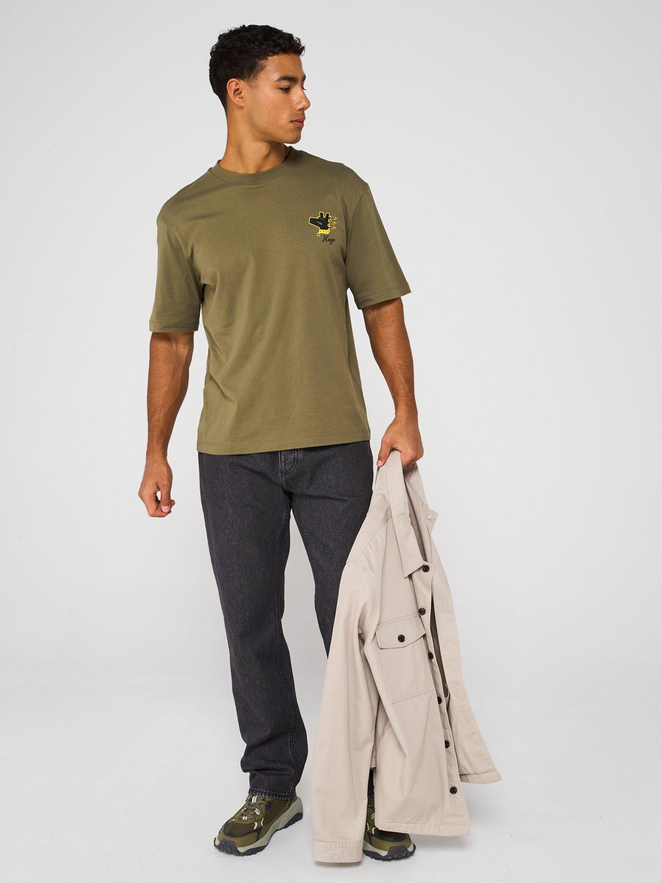 Image 3 of 5 of HUGO Blue Jonah Straight Fit Jeans - Charcoal