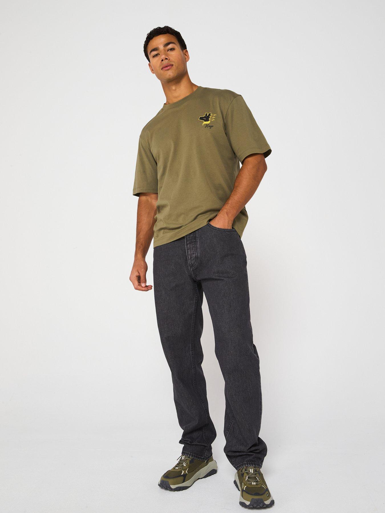 Image 5 of 5 of HUGO Blue Jonah Straight Fit Jeans - Charcoal
