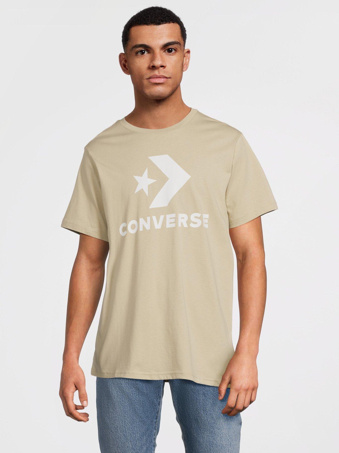 Image 1 of 5 of Converse Unisex Go-To Star Chevron Logo Standard Fit T-Shirt - Pale Surplus