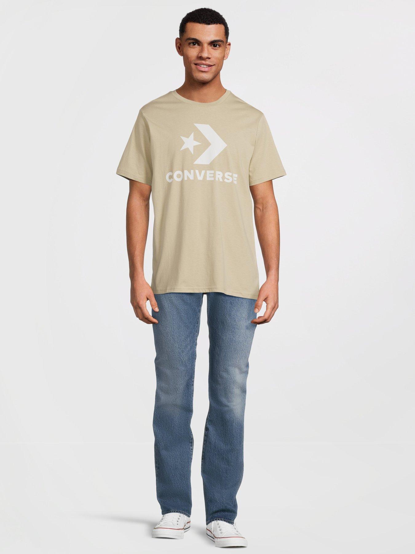 Image 3 of 5 of Converse Unisex Go-To Star Chevron Logo Standard Fit T-Shirt - Pale Surplus