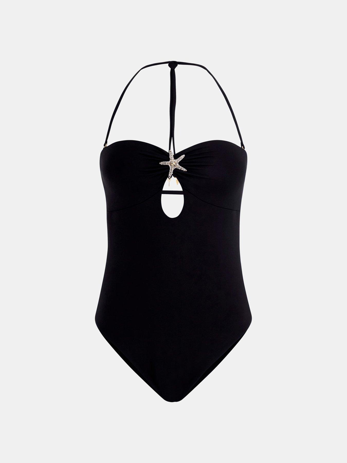 Image 5 of 5 of Guess One Piece Bandeau Swimsuit - Black