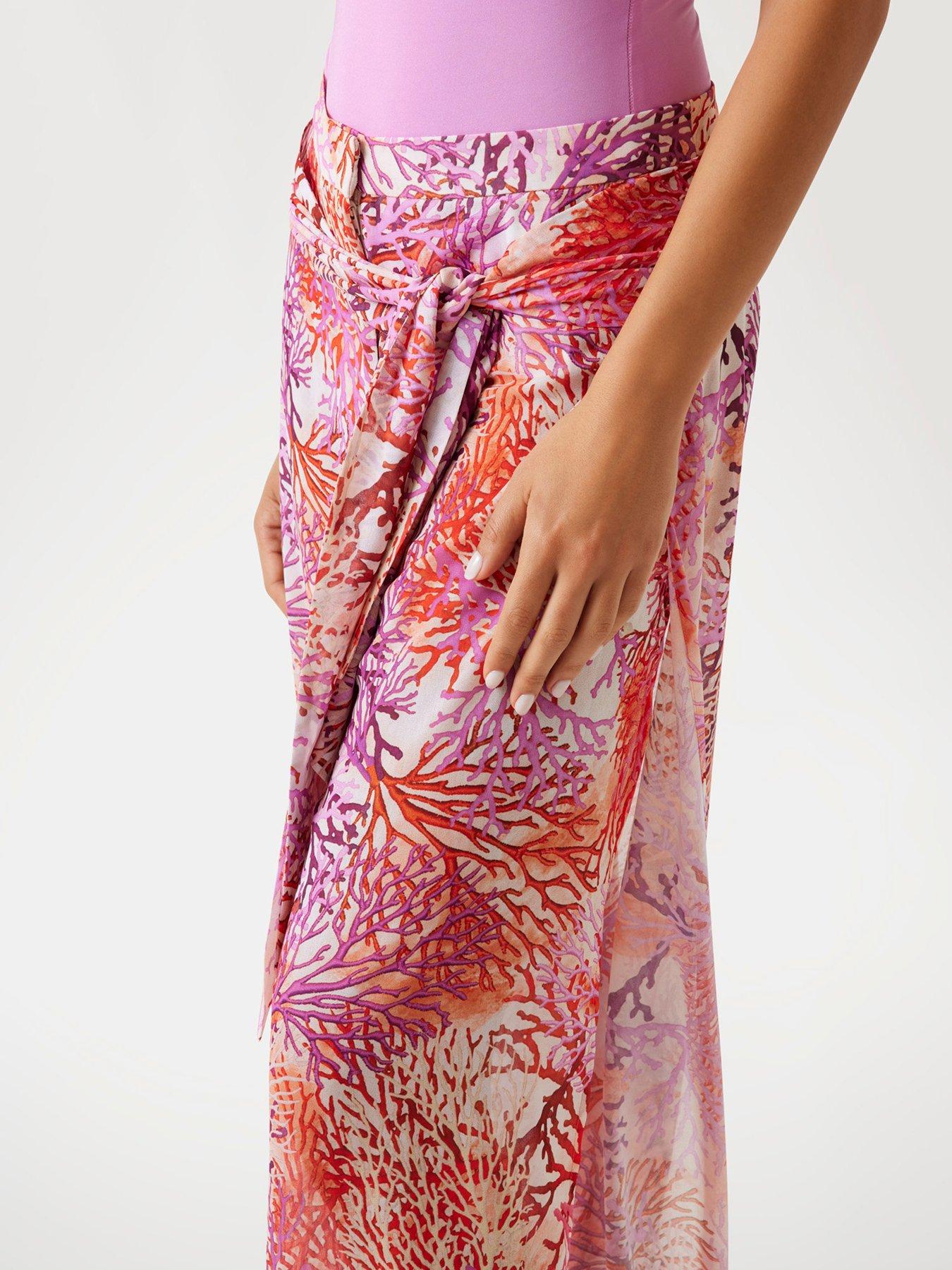 Image 4 of 6 of Guess Wide Leg Pants - Pink