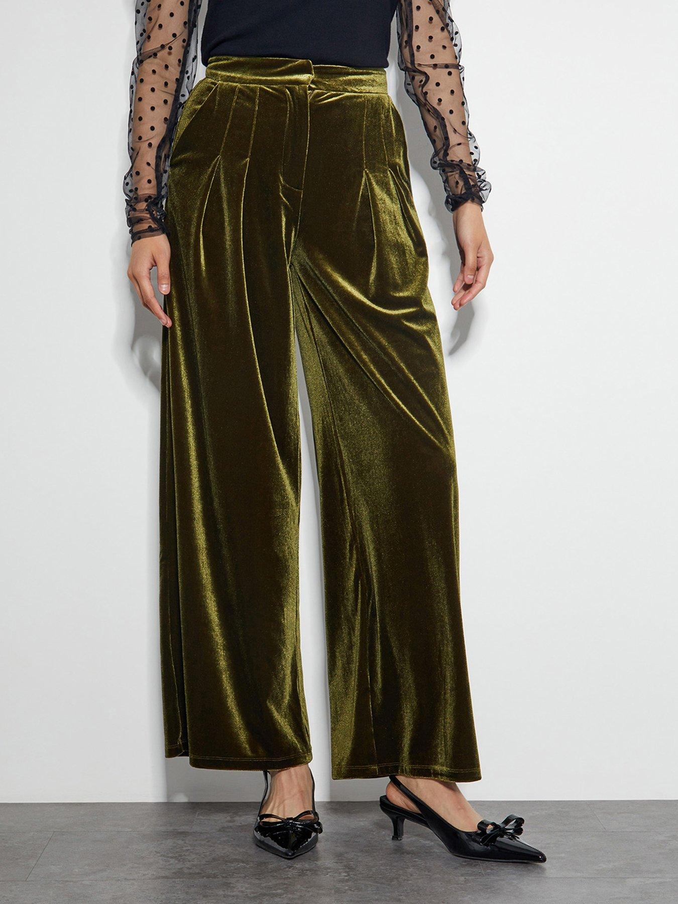 monsoon-valery-wide-leg-velvet-trousers-green