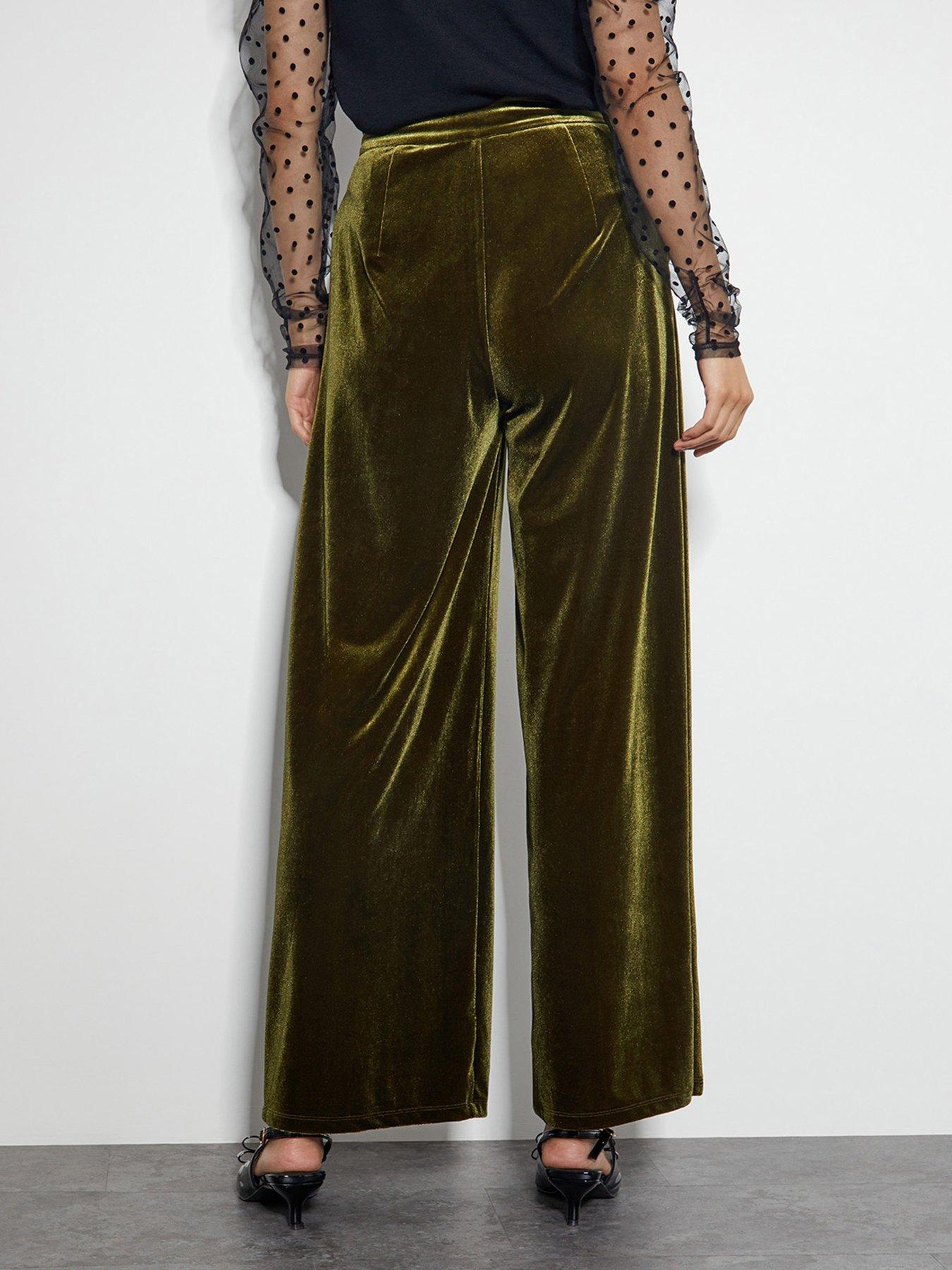 monsoon-valery-wide-leg-velvet-trousers-greenstillFront