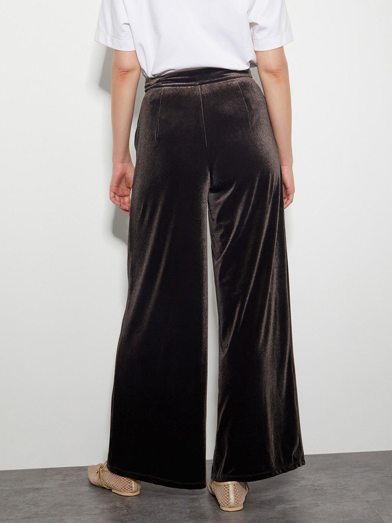 monsoon-valery-wide-leg-velvet-trousers-brownstillFront