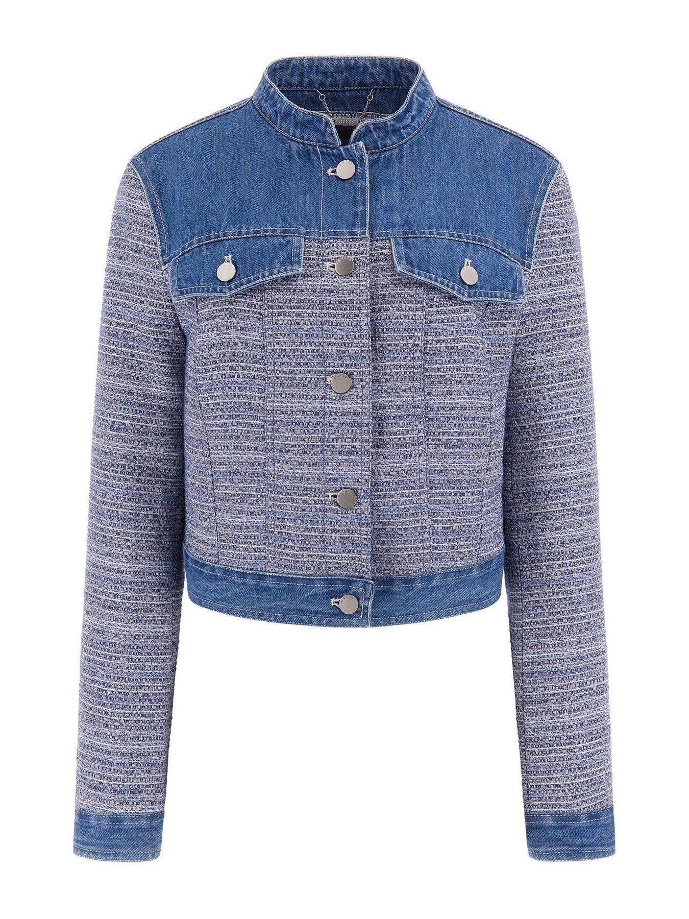 guess-elsie-tweed-mix-denim-jacket-blueoutfit
