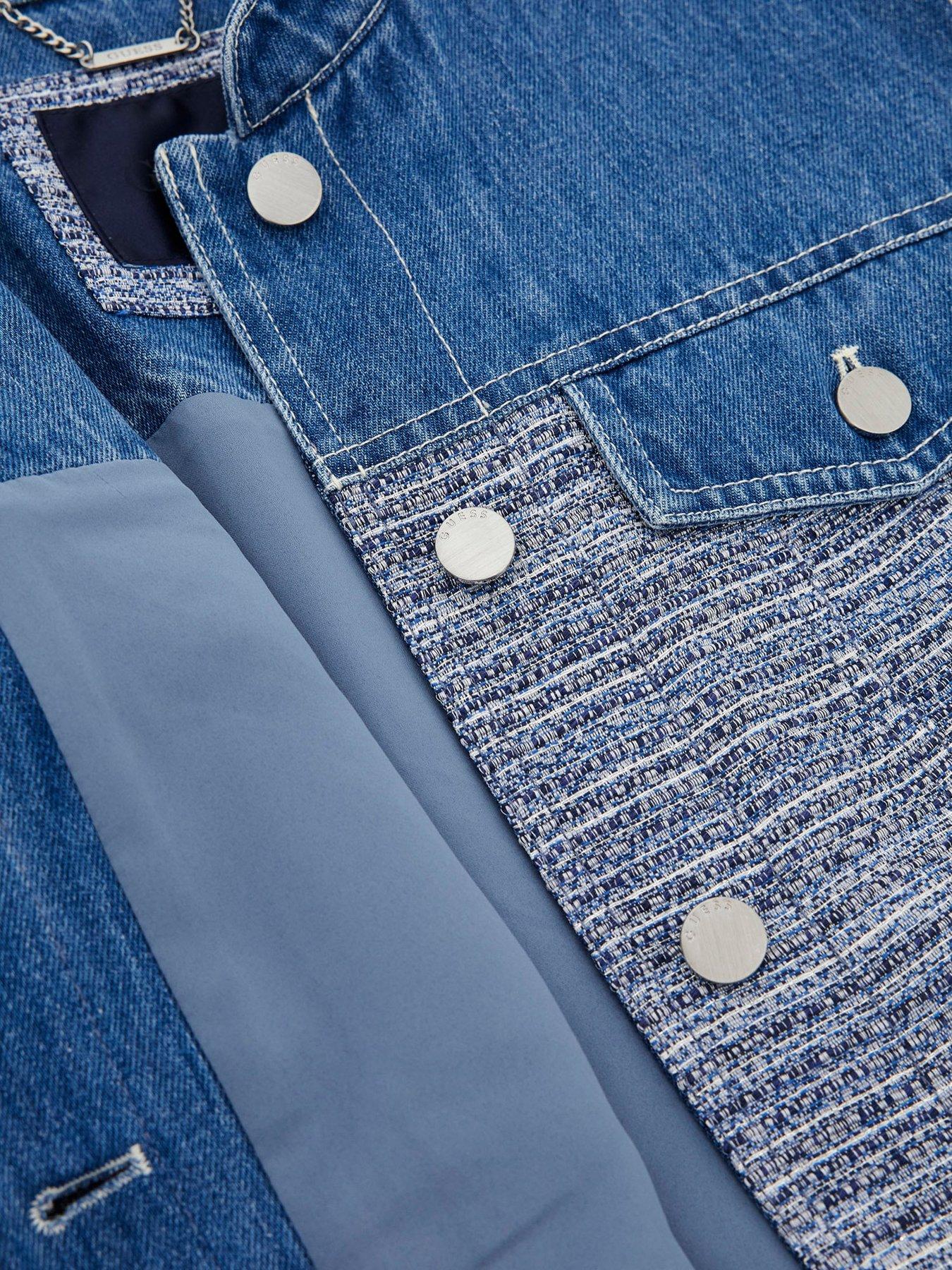 guess-elsie-tweed-mix-denim-jacket-bluedetail