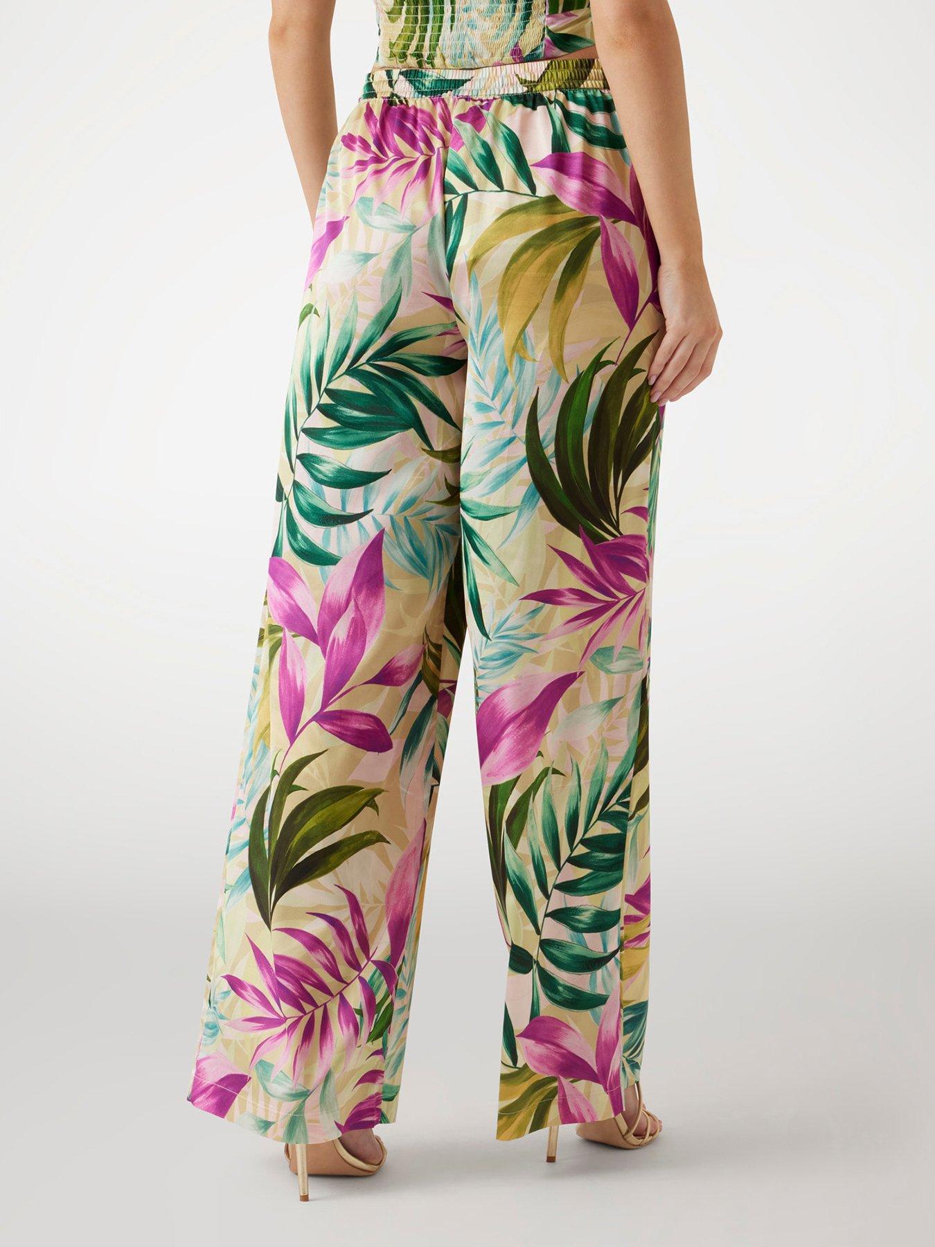 guess-ines-wide-leg-joggers-greenstillFront