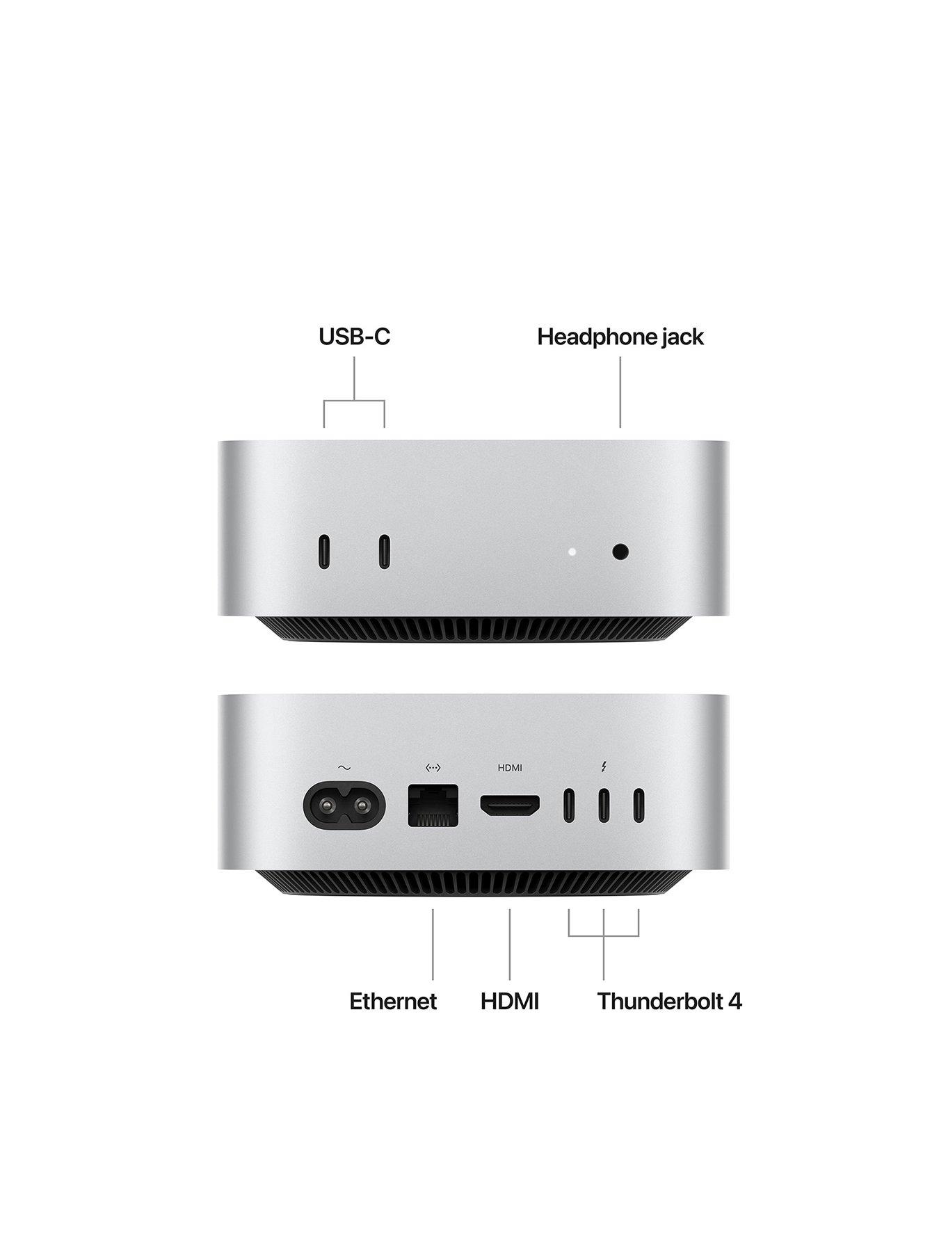 Image 2 of 7 of Apple Mac mini (M4, 2024) with 10-core CPU and 10-core GPU, 24GB, 512GB SSD - Silver