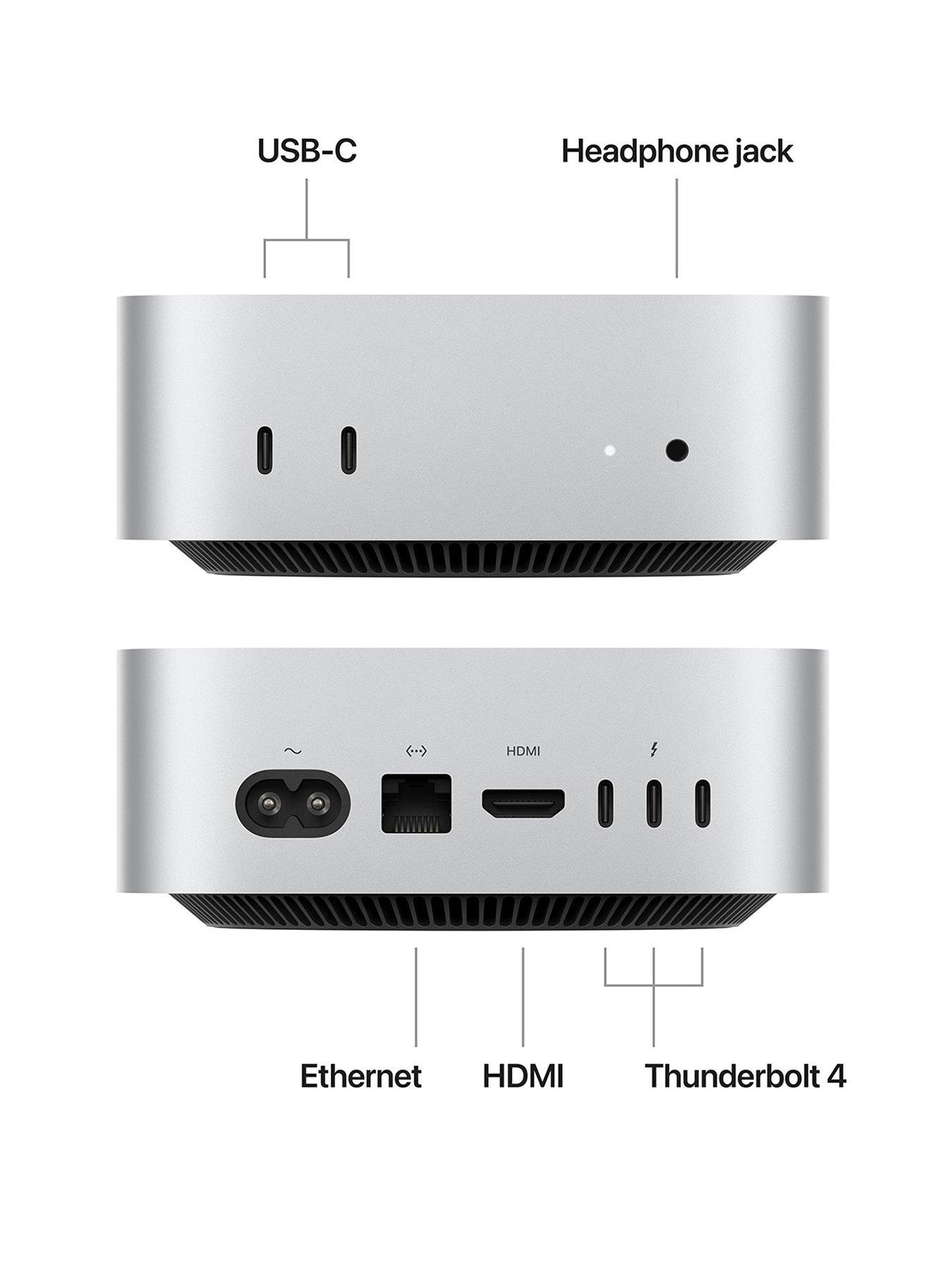 Image 2 of 7 of Apple Mac mini (M4, 2024) with 10-core CPU and 10-core GPU, 16GB, 256GB SSD - Silver