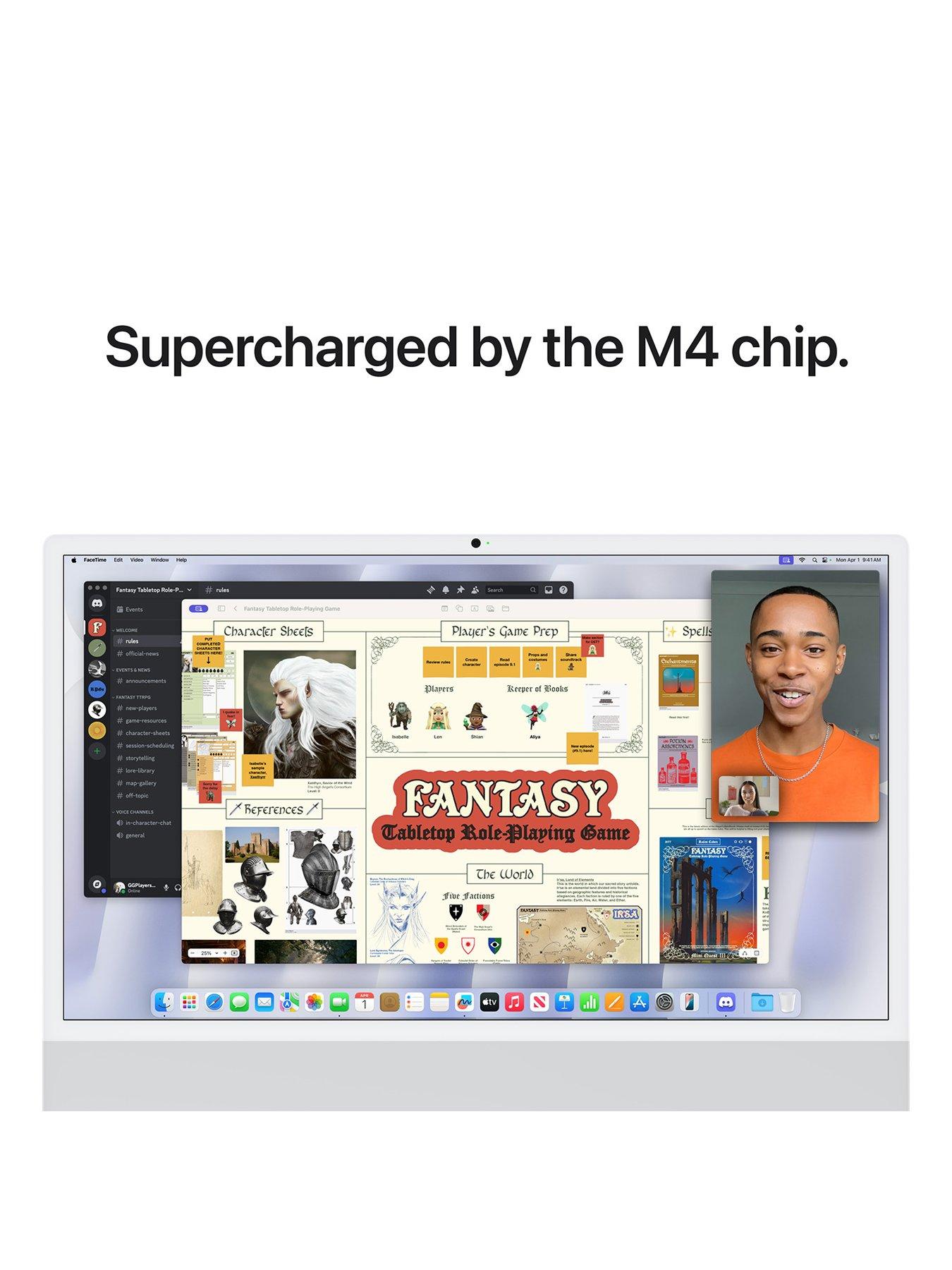 Image 5 of 7 of Apple iMac (M4, 2024) 24 inch with Retina 4.5K display, 10-core CPU and 10-core GPU, 256GB SSD - Silver