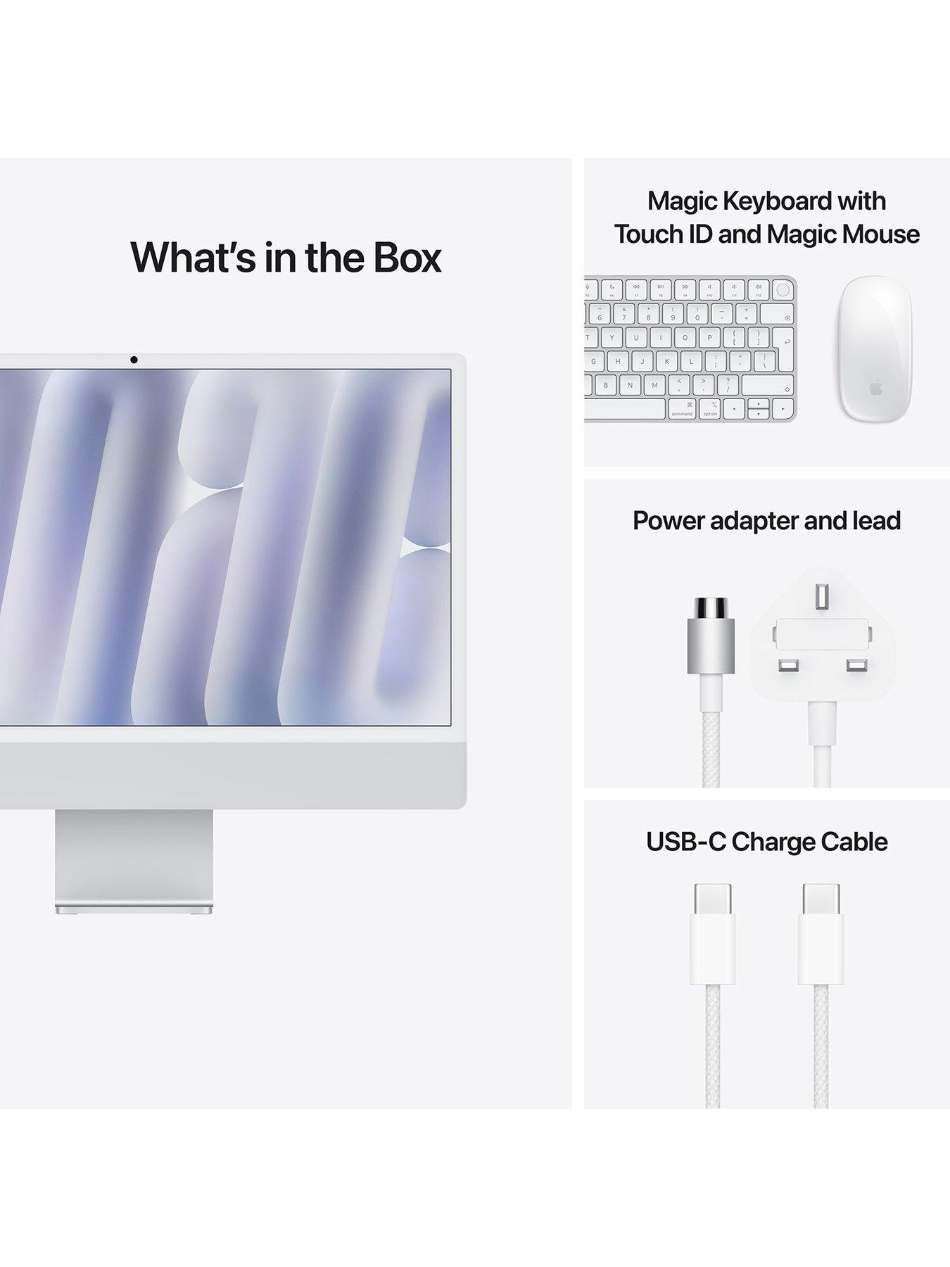 Image 7 of 7 of Apple iMac (M4, 2024) 24 inch with Retina 4.5K display, 10-core CPU and 10-core GPU, 256GB SSD - Silver