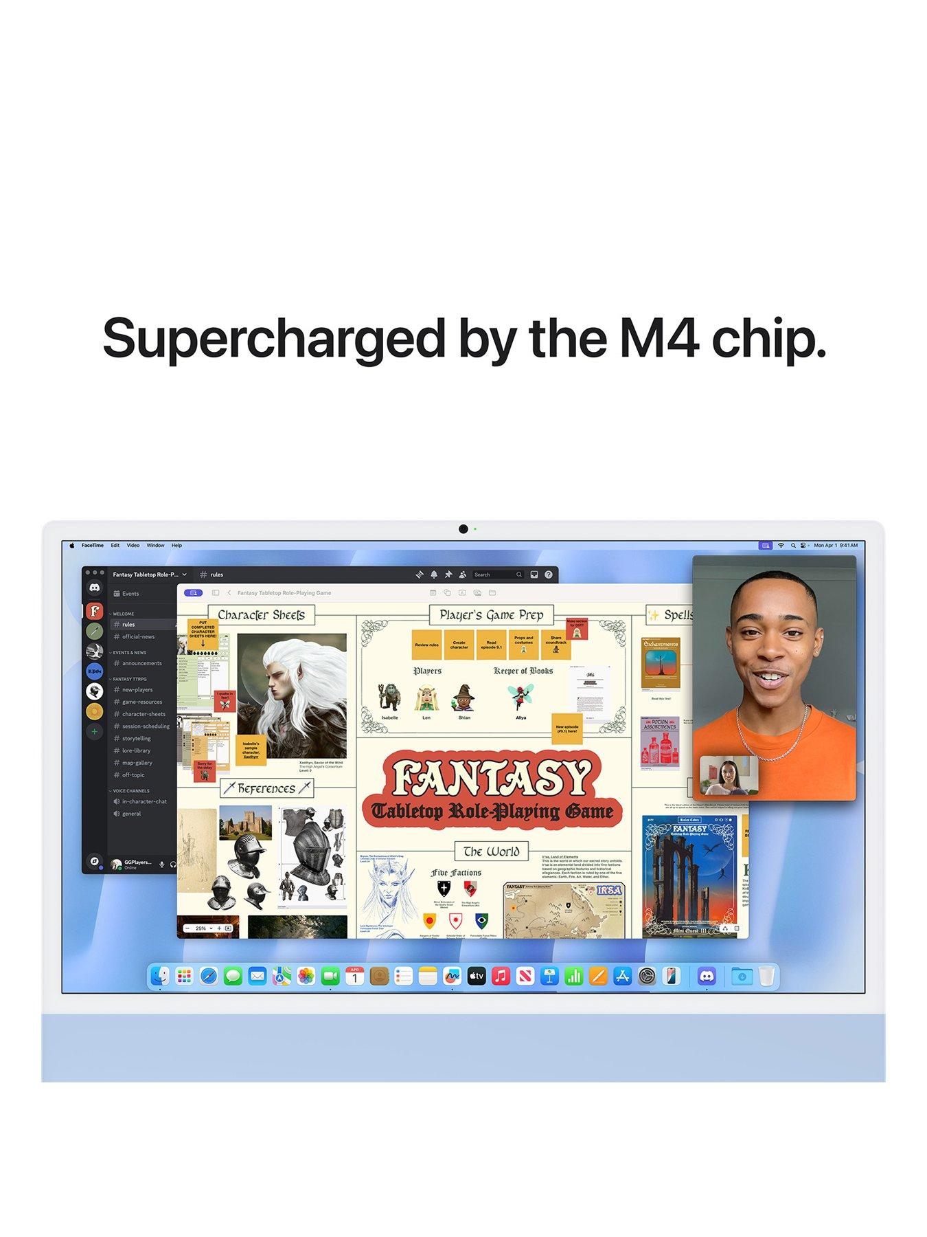 Image 5 of 7 of Apple iMac (M4, 2024) 24 inch with Retina 4.5K display, 10-core CPU and 10-core GPU, 512GB SSD - Blue