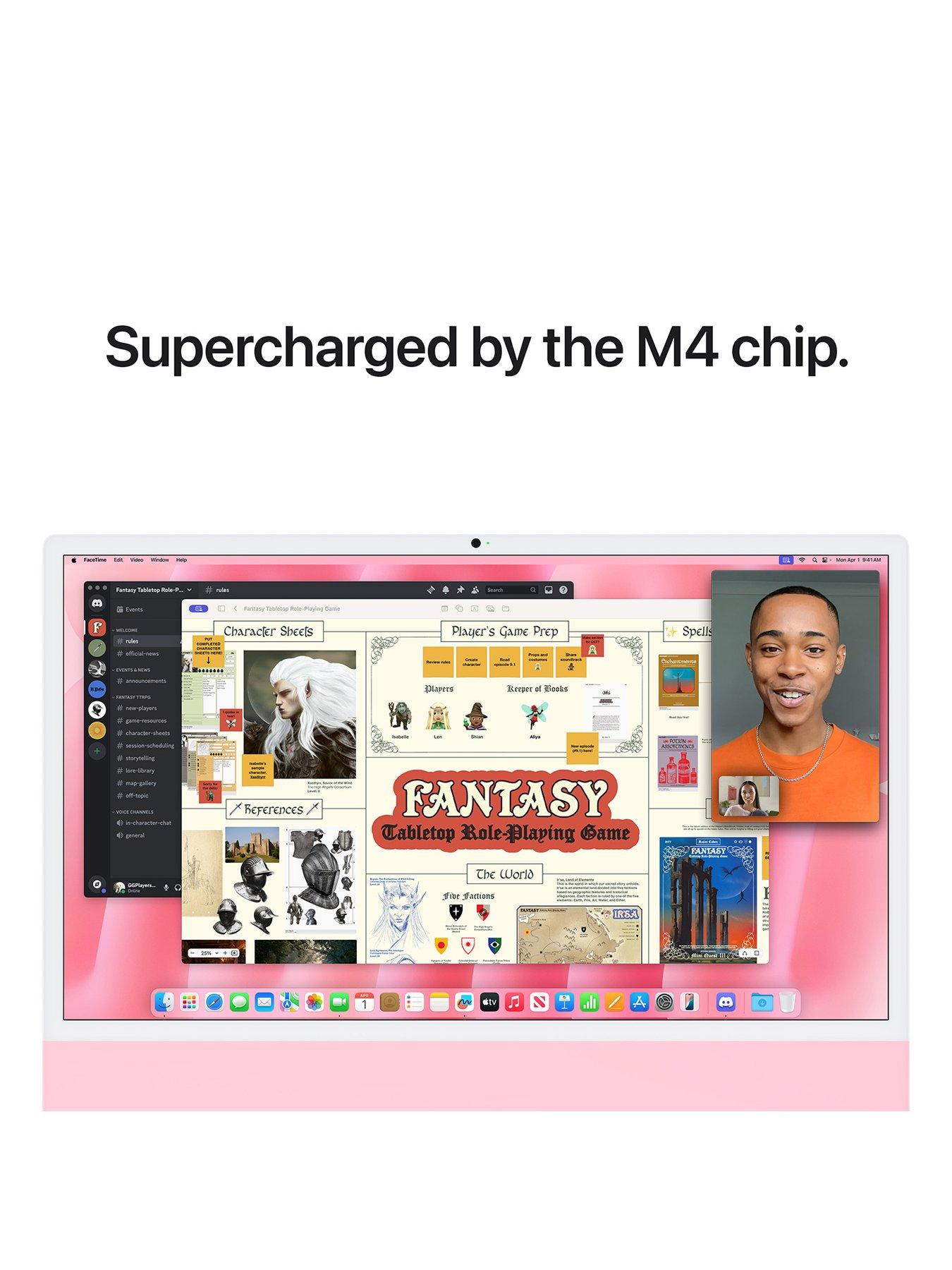Image 5 of 7 of Apple iMac (M4, 2024) 24 inch with Retina 4.5K display, 10-core CPU and 10-core GPU, 512GB SSD - Pink
