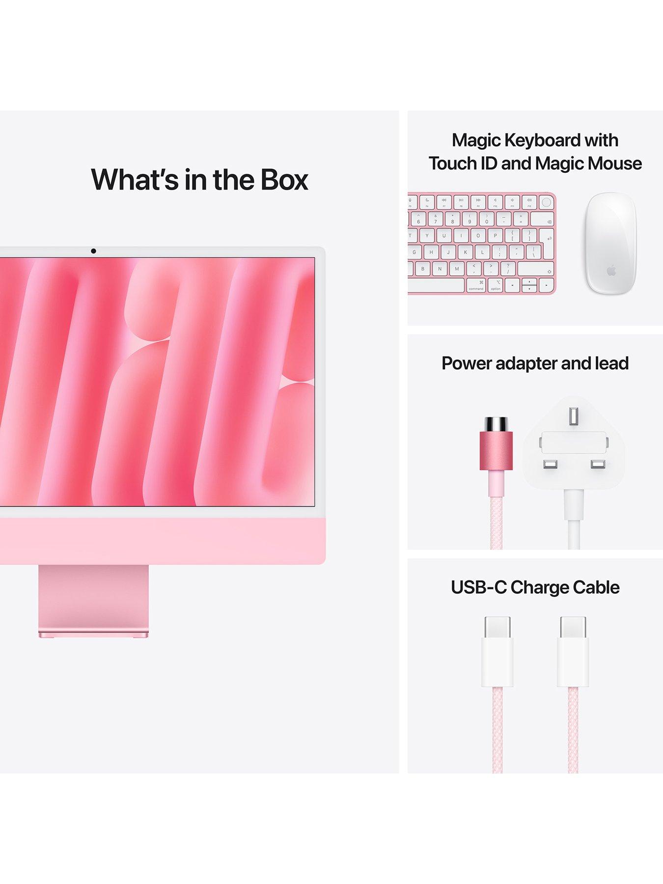 Image 7 of 7 of Apple iMac (M4, 2024) 24 inch with Retina 4.5K display, 10-core CPU and 10-core GPU, 512GB SSD - Pink