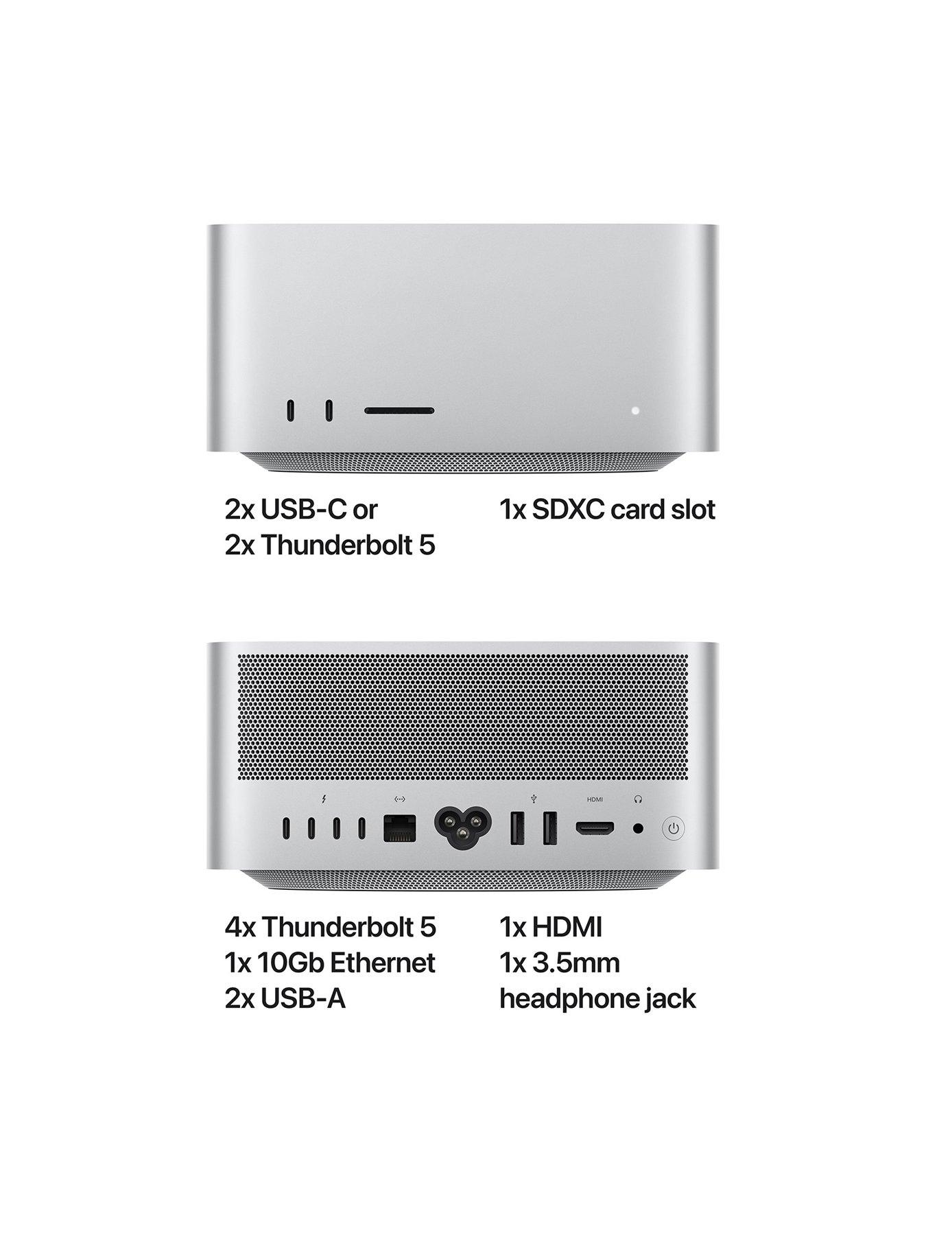 Image 4 of 7 of Apple Mac Studio (M3&nbsp;Ultra, 2025) with 28-core CPU, 60-core GPU, 96GB Unified Memory,&nbsp;1TB SSD - Silver