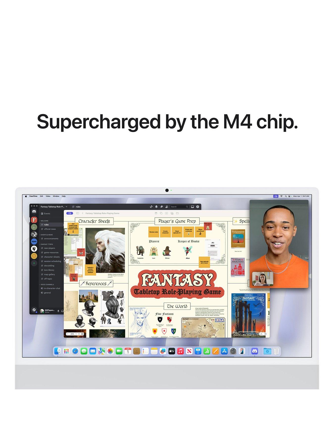 Image 5 of 7 of Apple iMac (M4, 2024) 24 inch with Retina 4.5K display, 8-core CPU and 8-core GPU, 256GB SSD - Silver