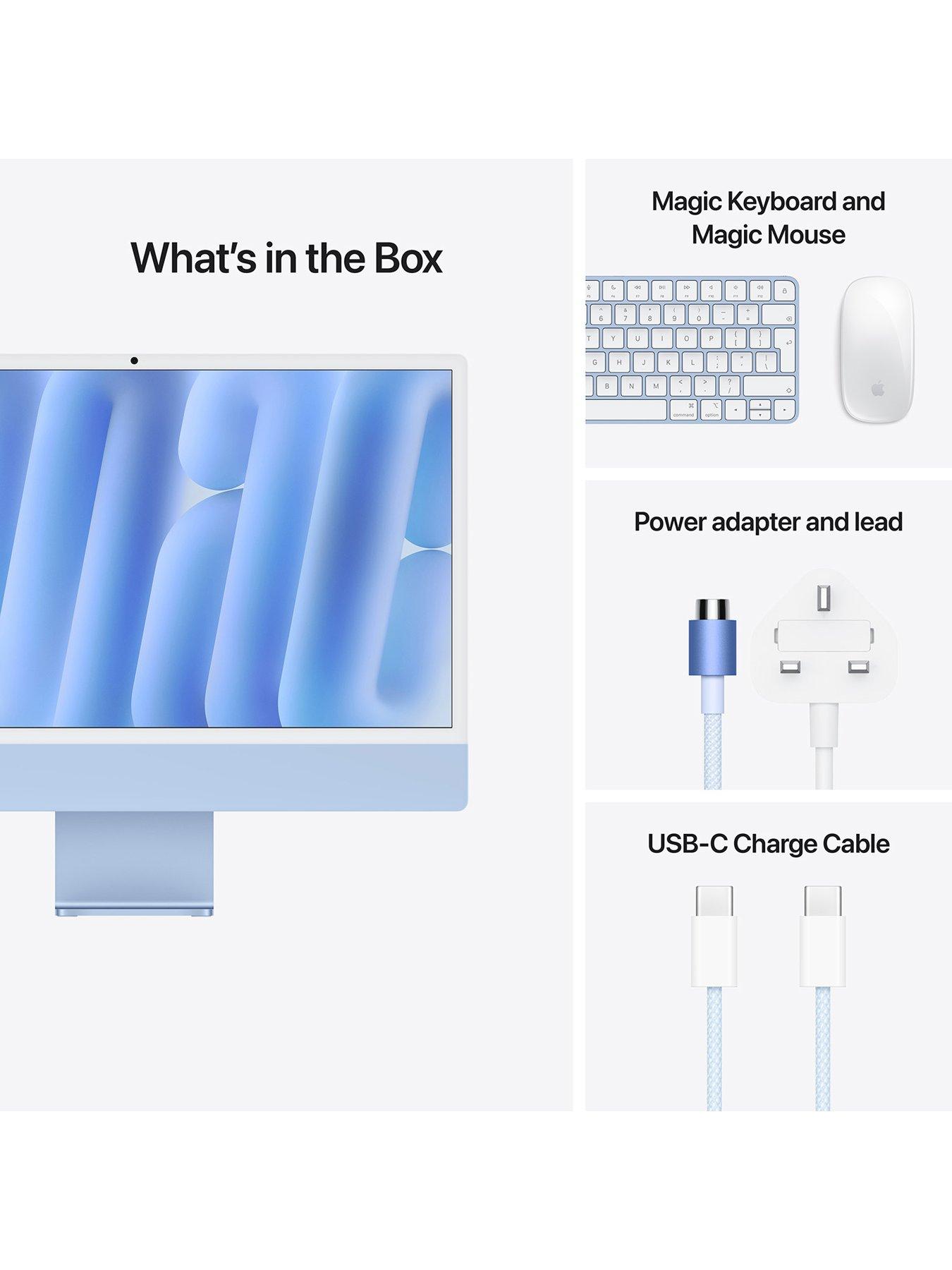 Image 7 of 7 of Apple iMac (M4, 2024) 24 inch with Retina 4.5K display, 8-core CPU and 8-core GPU, 16GB,&nbsp;256GB SSD - Blue