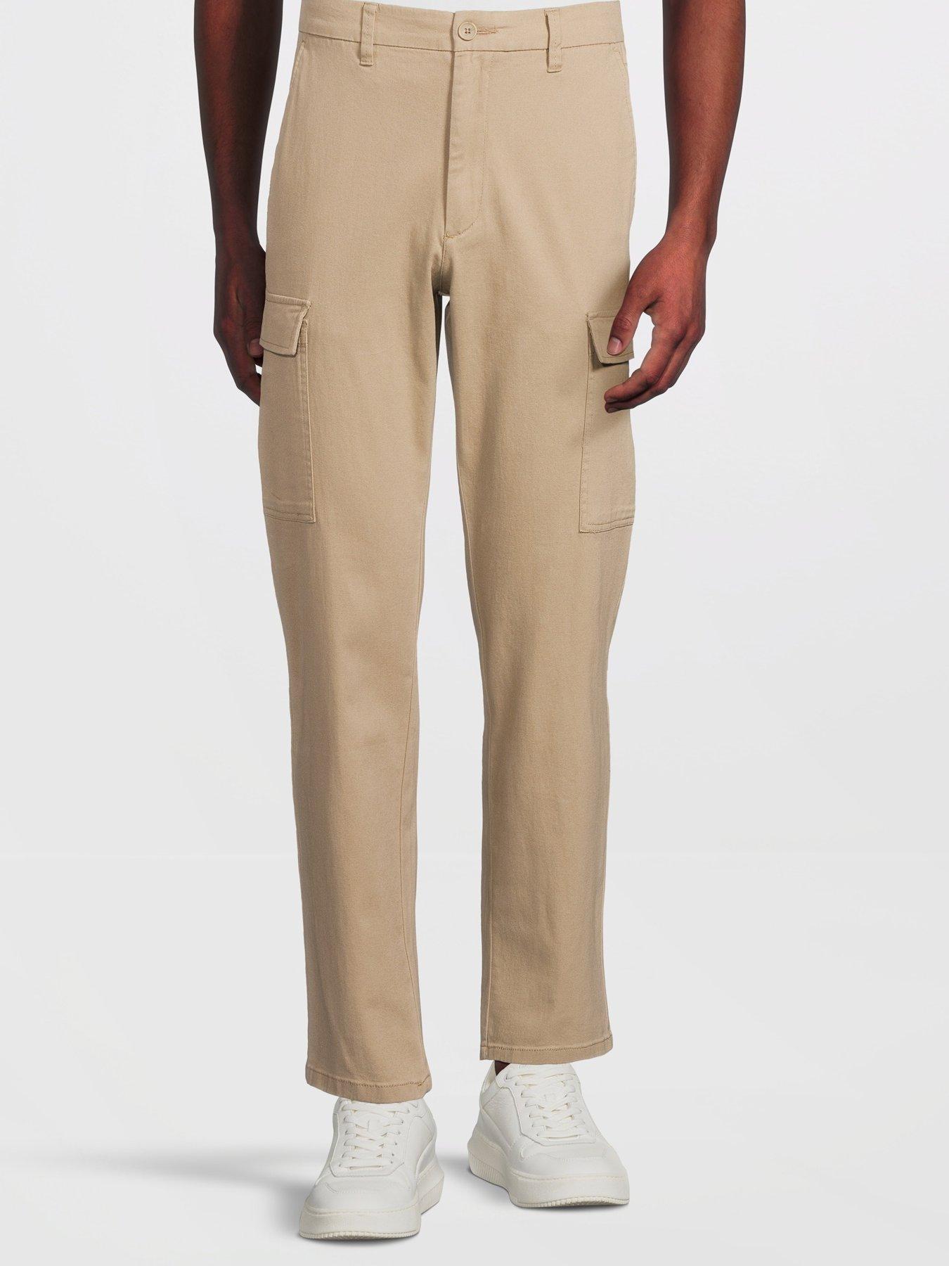 Image 1 of 5 of ONLY & SONS Nicky Straight Fit Cargo Trousers - Chinchilla