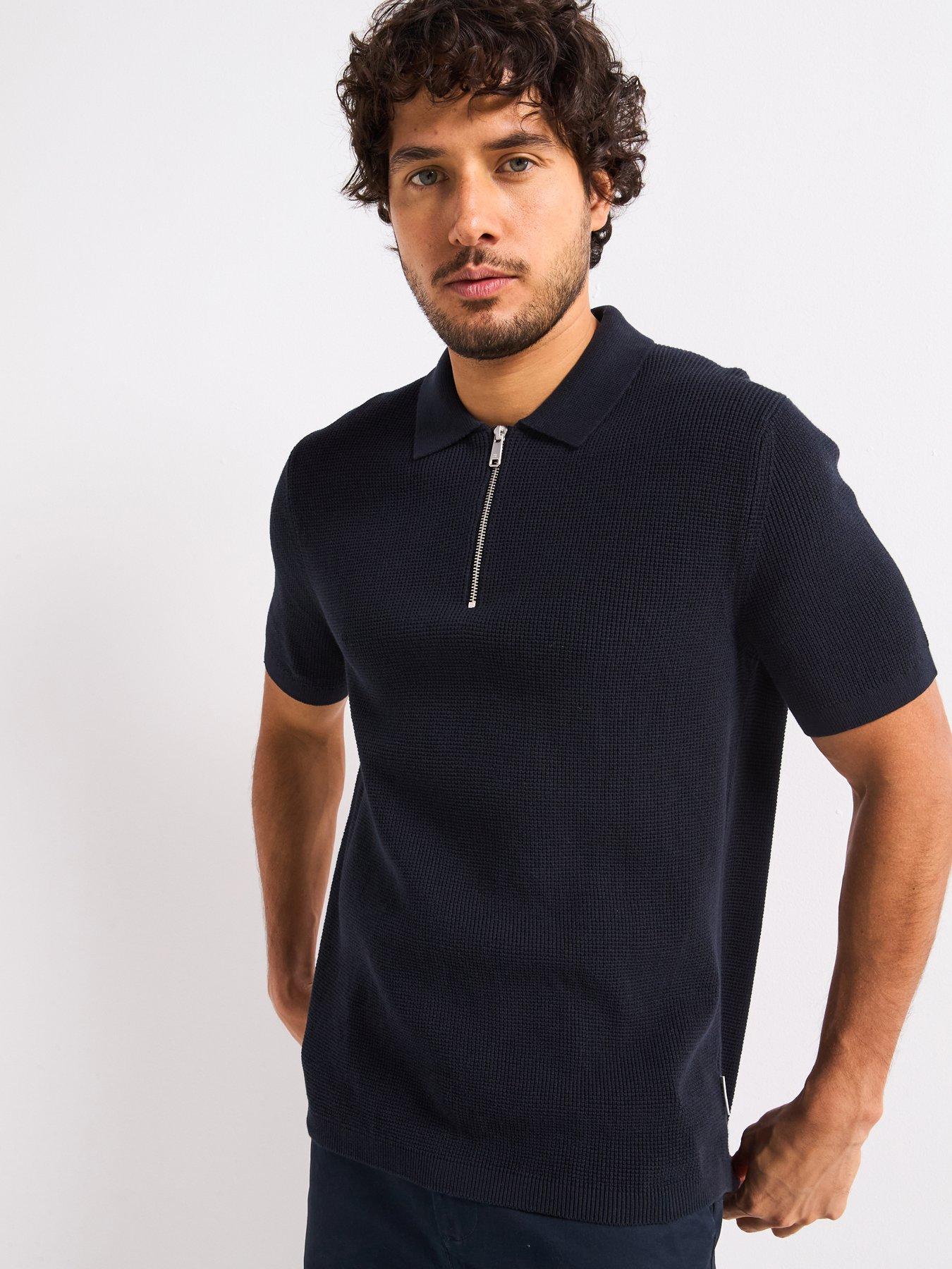 only-sons-only-amp-sons-matteo-short-sleeve-zip-polo-shirt