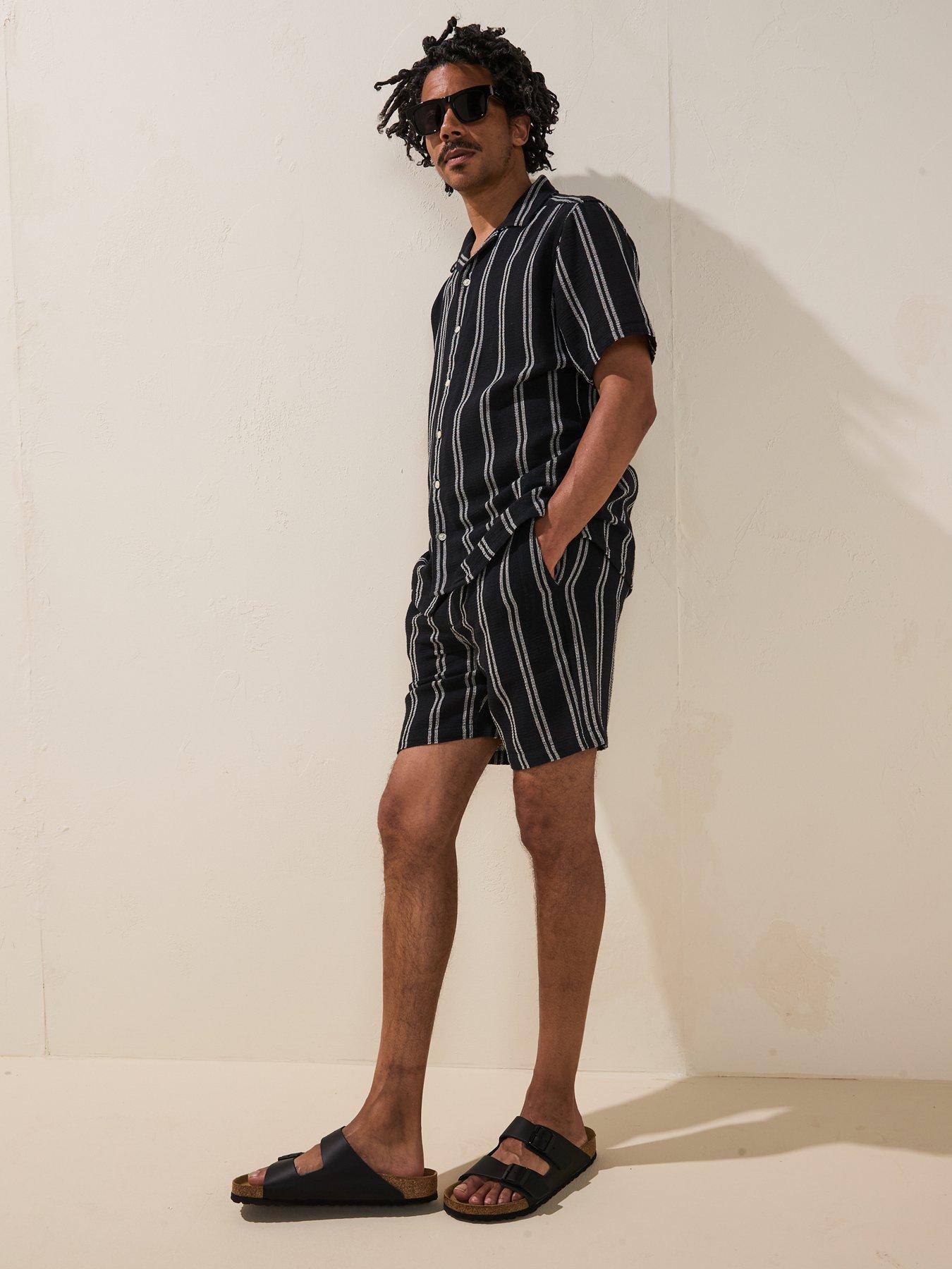only-sons-trev-life-reg-struc-stripe-shorts-dark-navyback