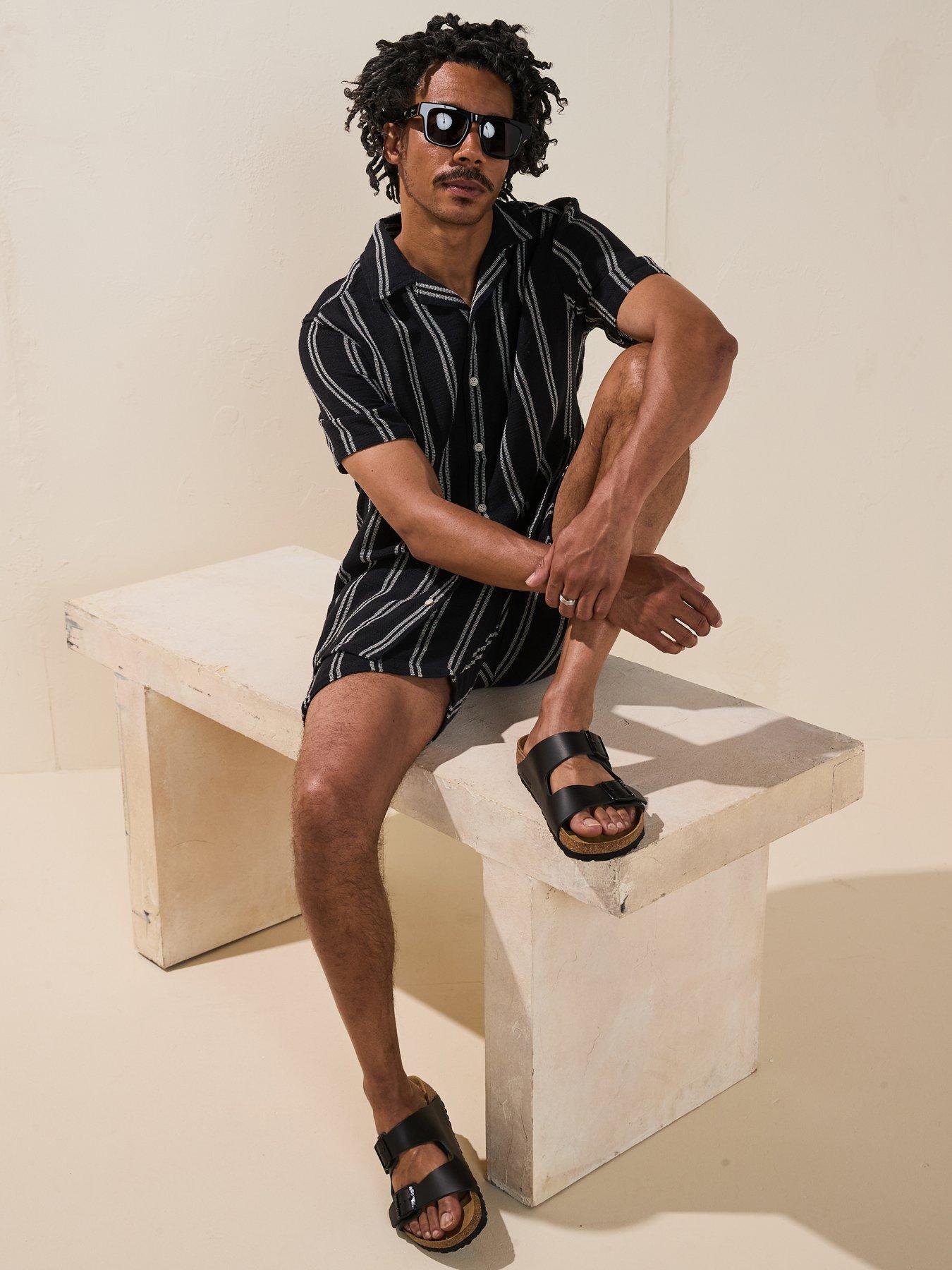 only-sons-trev-life-reg-struc-stripe-shorts-dark-navyoutfit