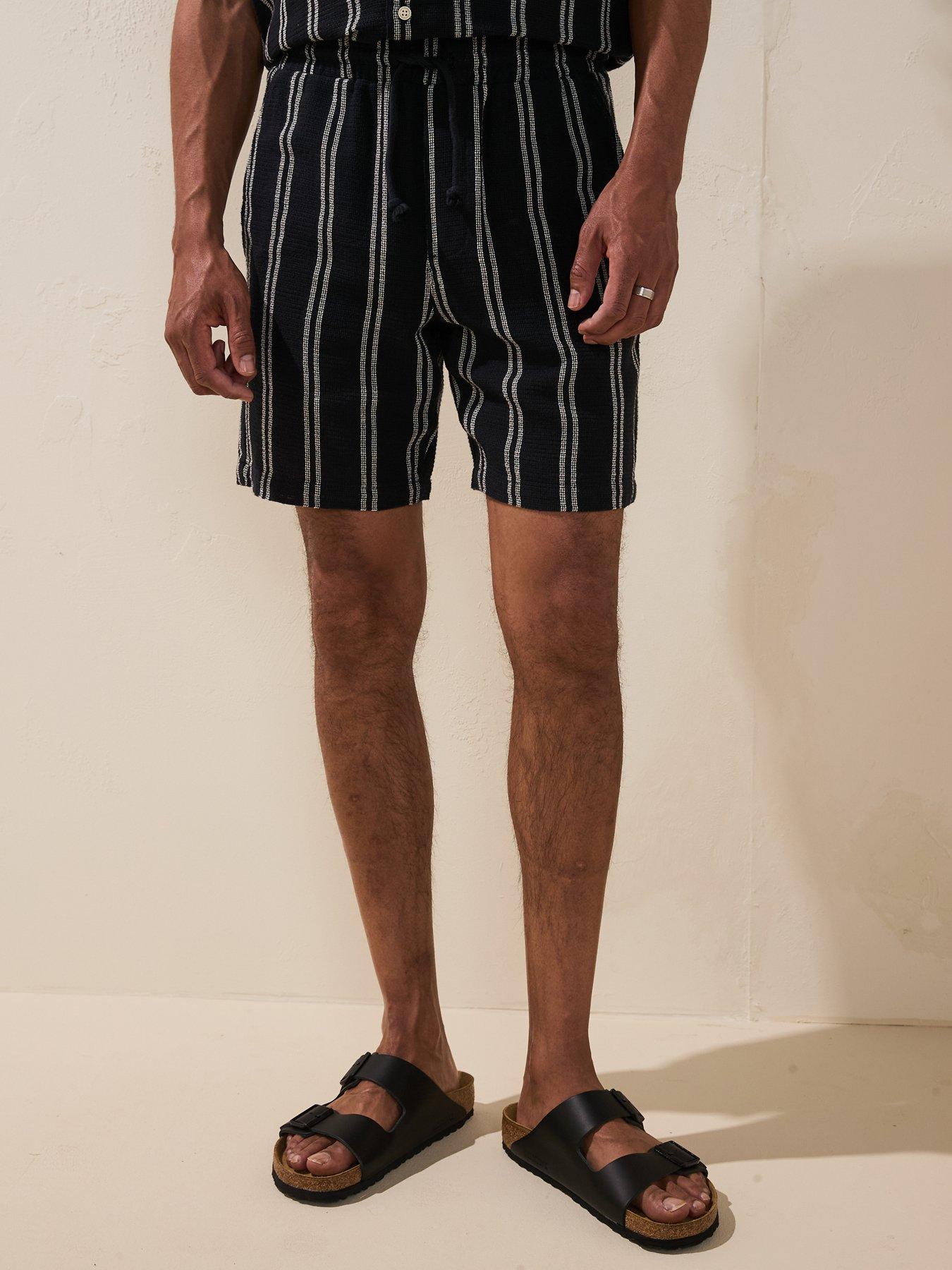 only-sons-trev-life-reg-struc-stripe-shorts-dark-navydetail