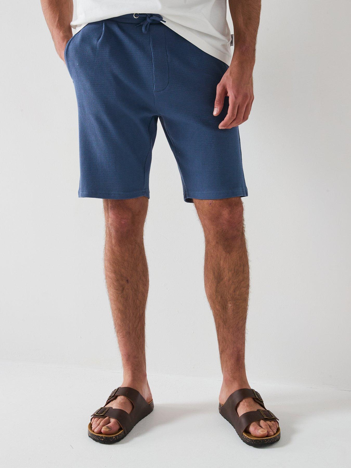 undefined Only  &  Sons Cal Reg Structured Pleat Shorts - Indigo
