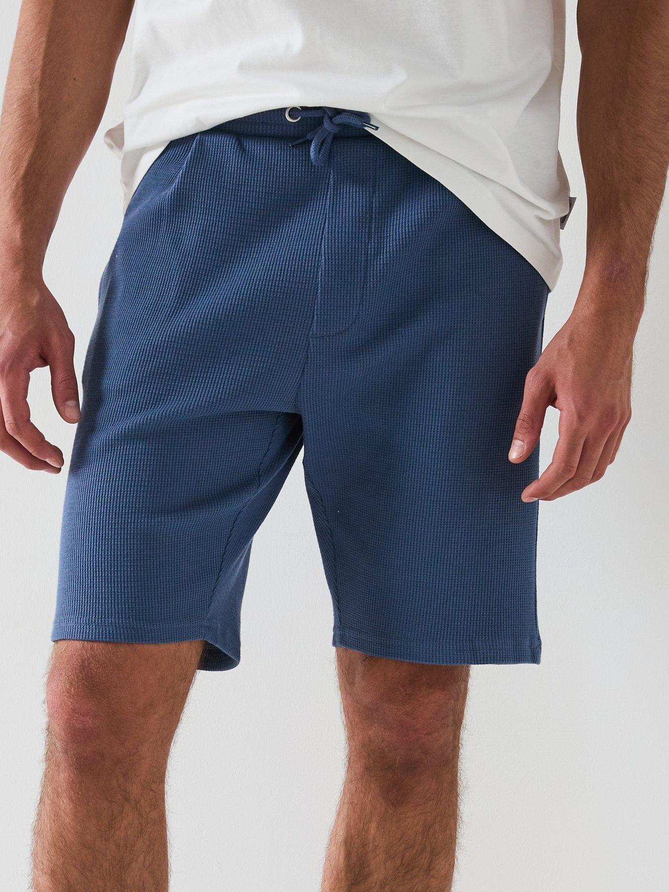 only-sons-only-amp-sons-cal-reg-structured-pleat-shorts-indigooutfit