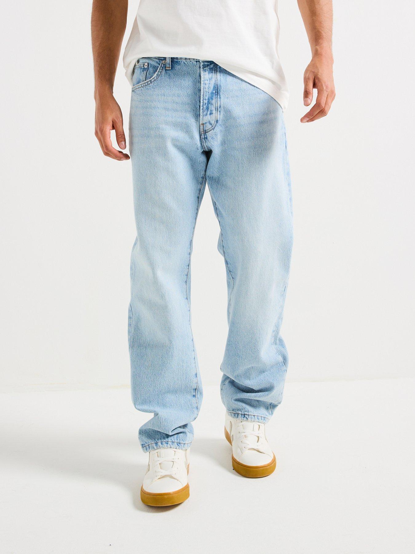 Image 1 of 4 of ONLY & SONS Edge Straight Fit Jeans - Light Wash