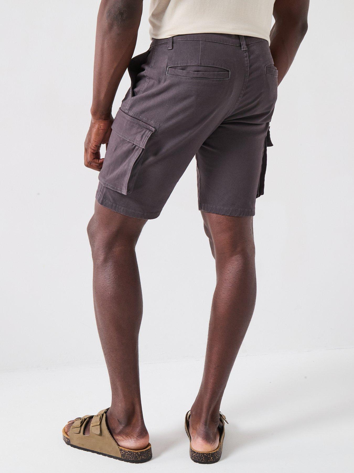 only-sons-cam-stage-regular-fit-cargo-shorts-dark-greystillFront