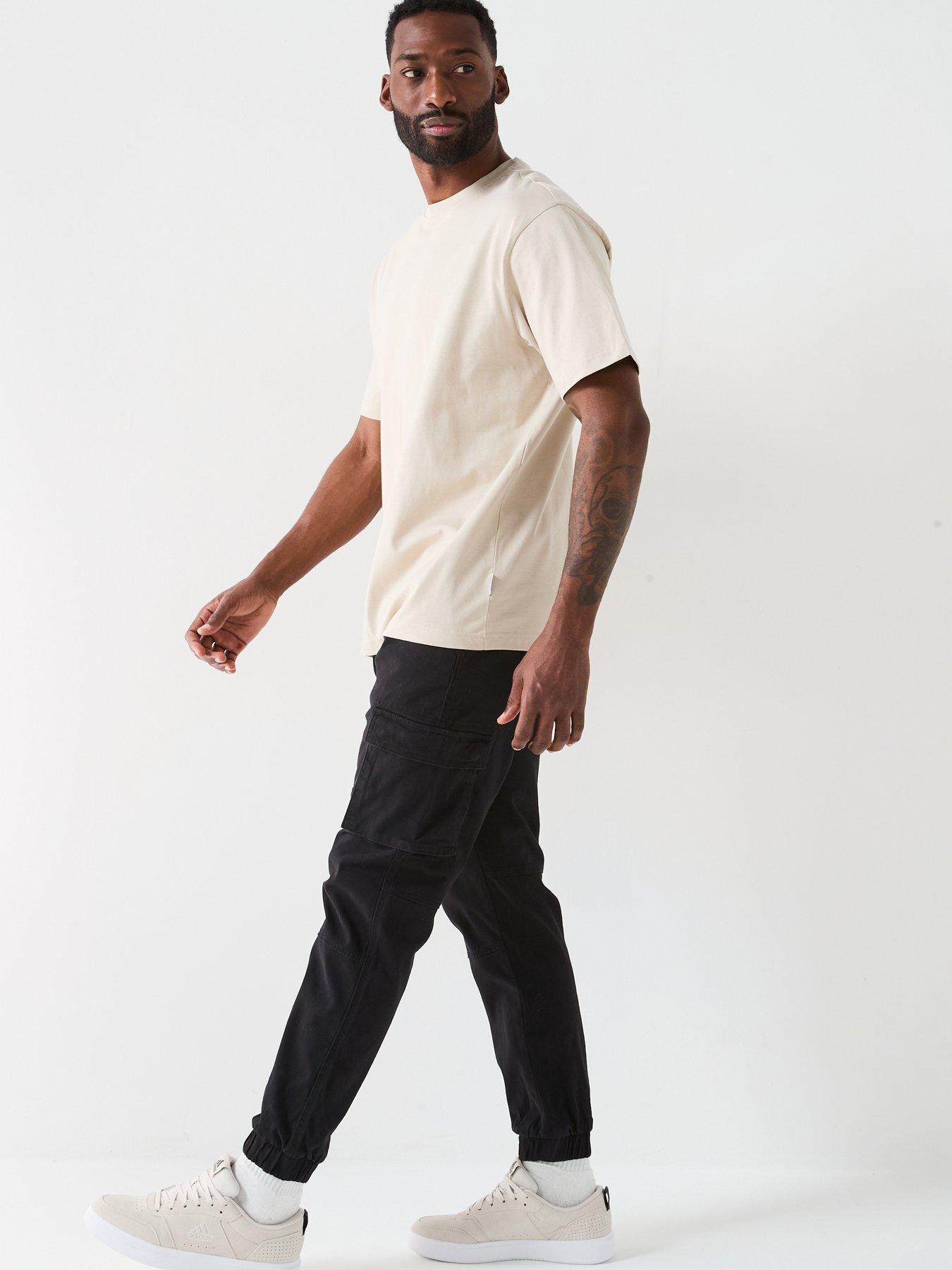 Image 6 of 6 of ONLY & SONS Fred Life Relaxed Fit Short Sleeve T-Shirt - Beige
