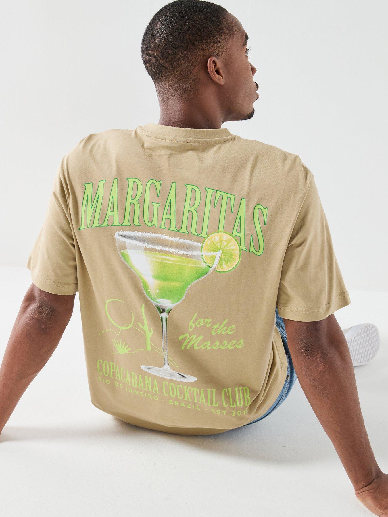 ONLY & SONS Fred Cabana Relaxed Fit T-Shirt - Jet Black/Pink/Lime