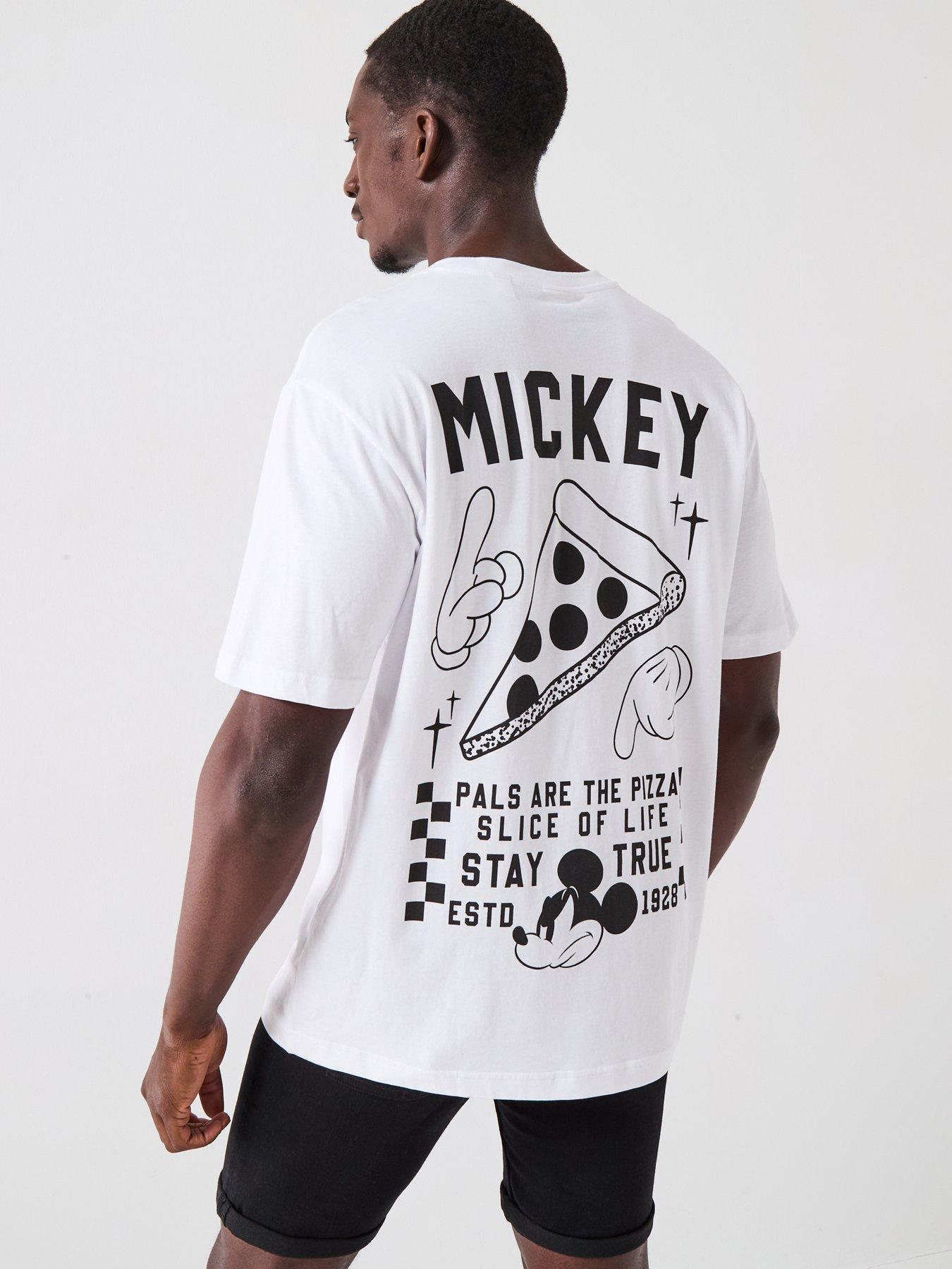 undefined Mickey Mouse Pizzaria Relaxed Fit T-Shirt - Bright White Pizzaria Bright