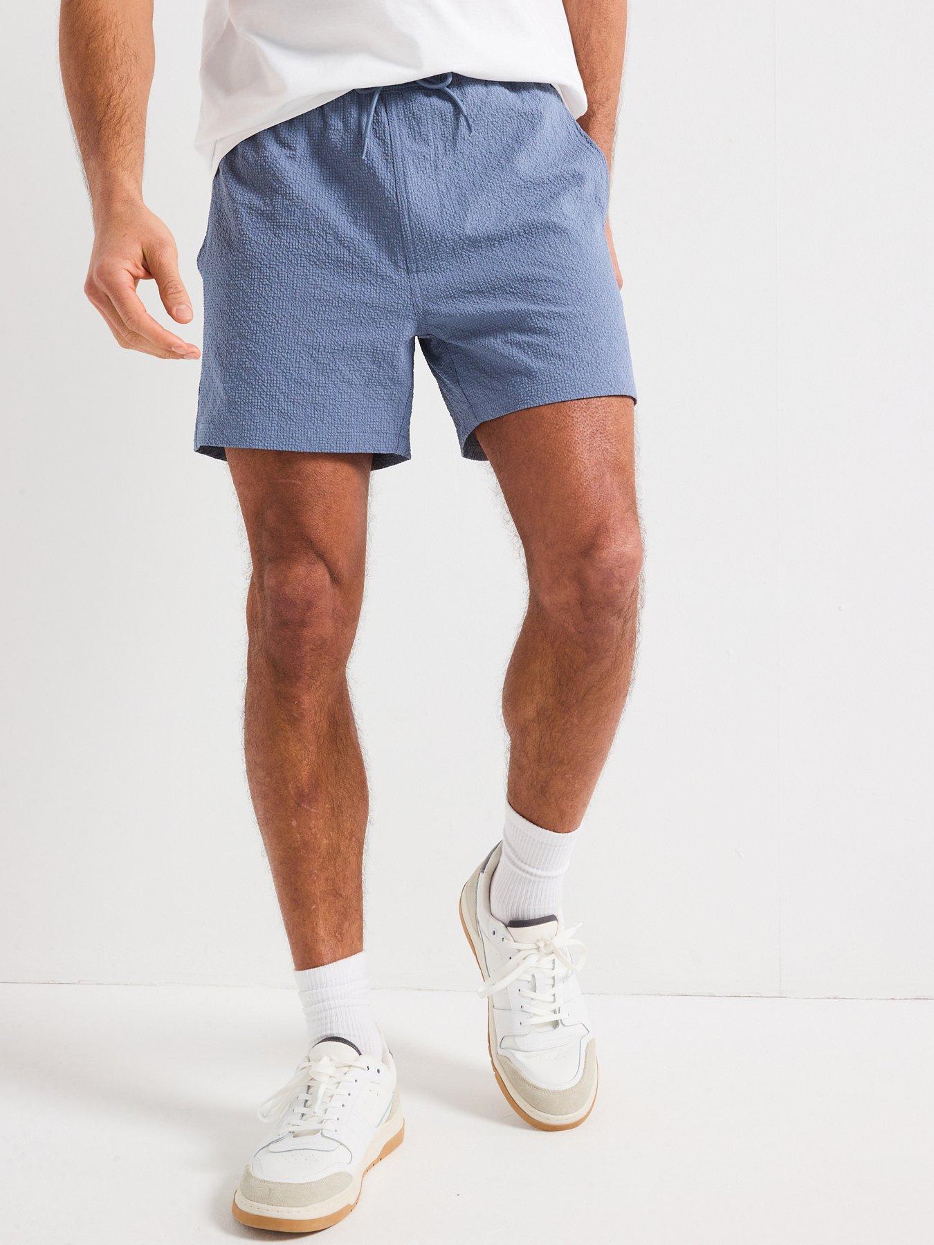 Image of ONLY & SONS Only  &  Sons Ted Life Solid Seersucker Swim Shorts