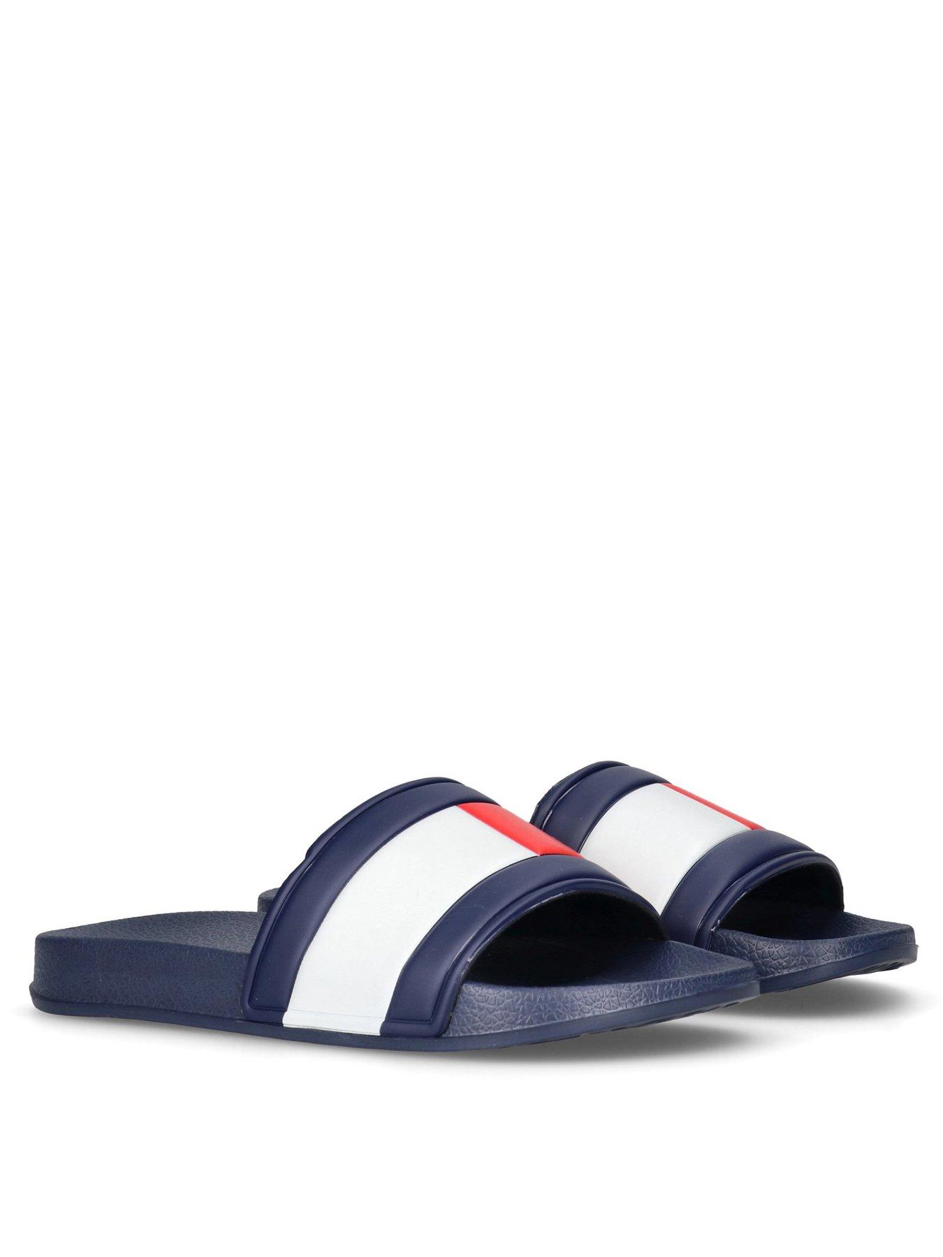 Image 2 of 4 of Tommy Hilfiger Kids Flag Print Pool Slide  - Blue