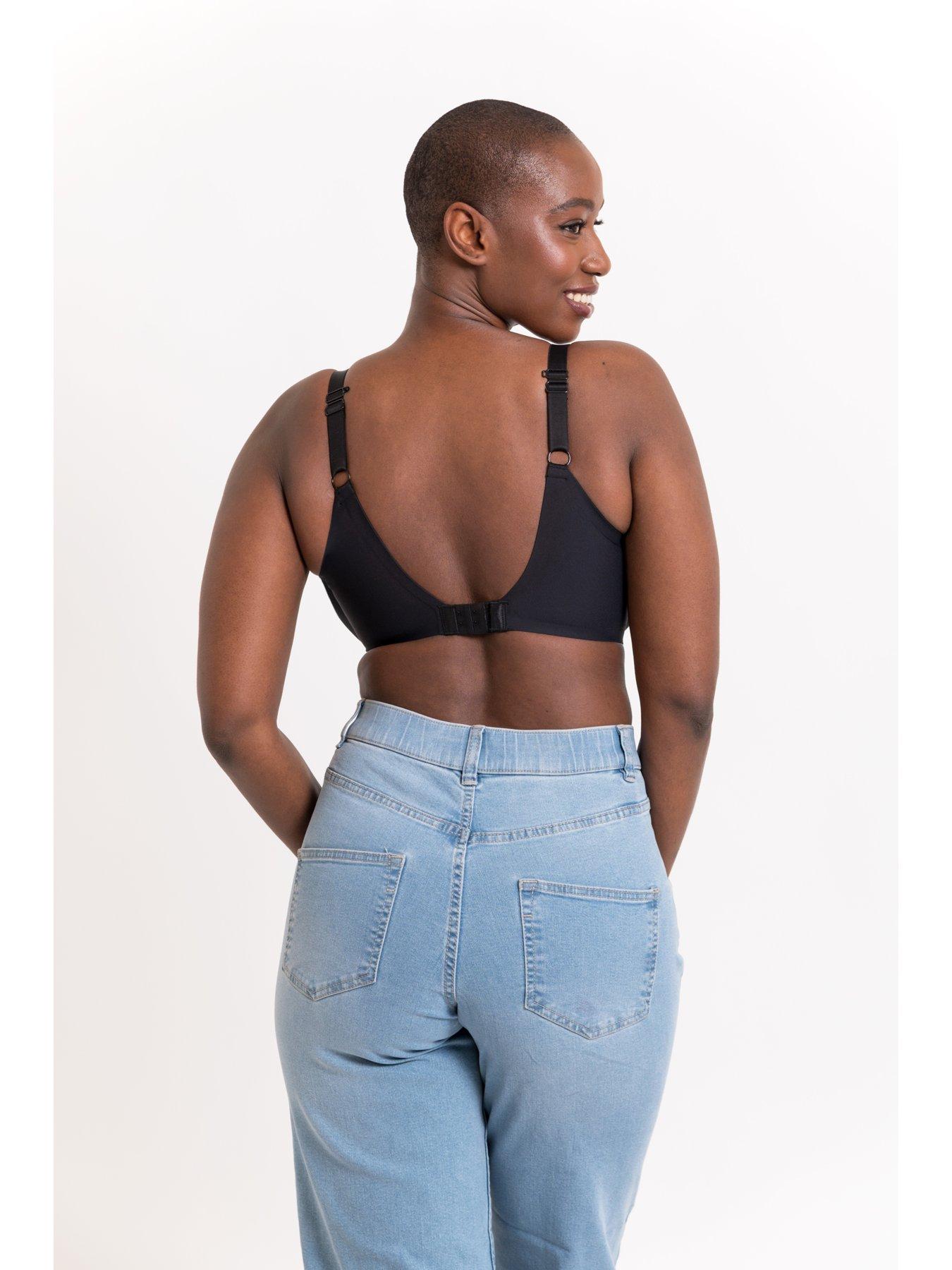 Image 2 of 6 of Curvy Kate Solutions Smoothie Spacer T-shirt Plunge Bra - Black