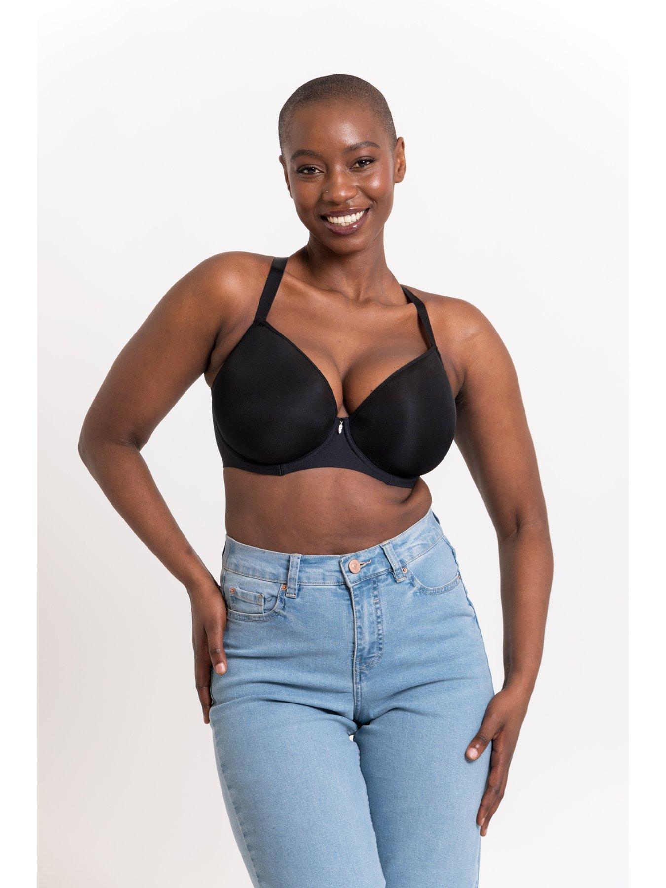 Image 3 of 6 of Curvy Kate Solutions Smoothie Spacer T-shirt Plunge Bra - Black