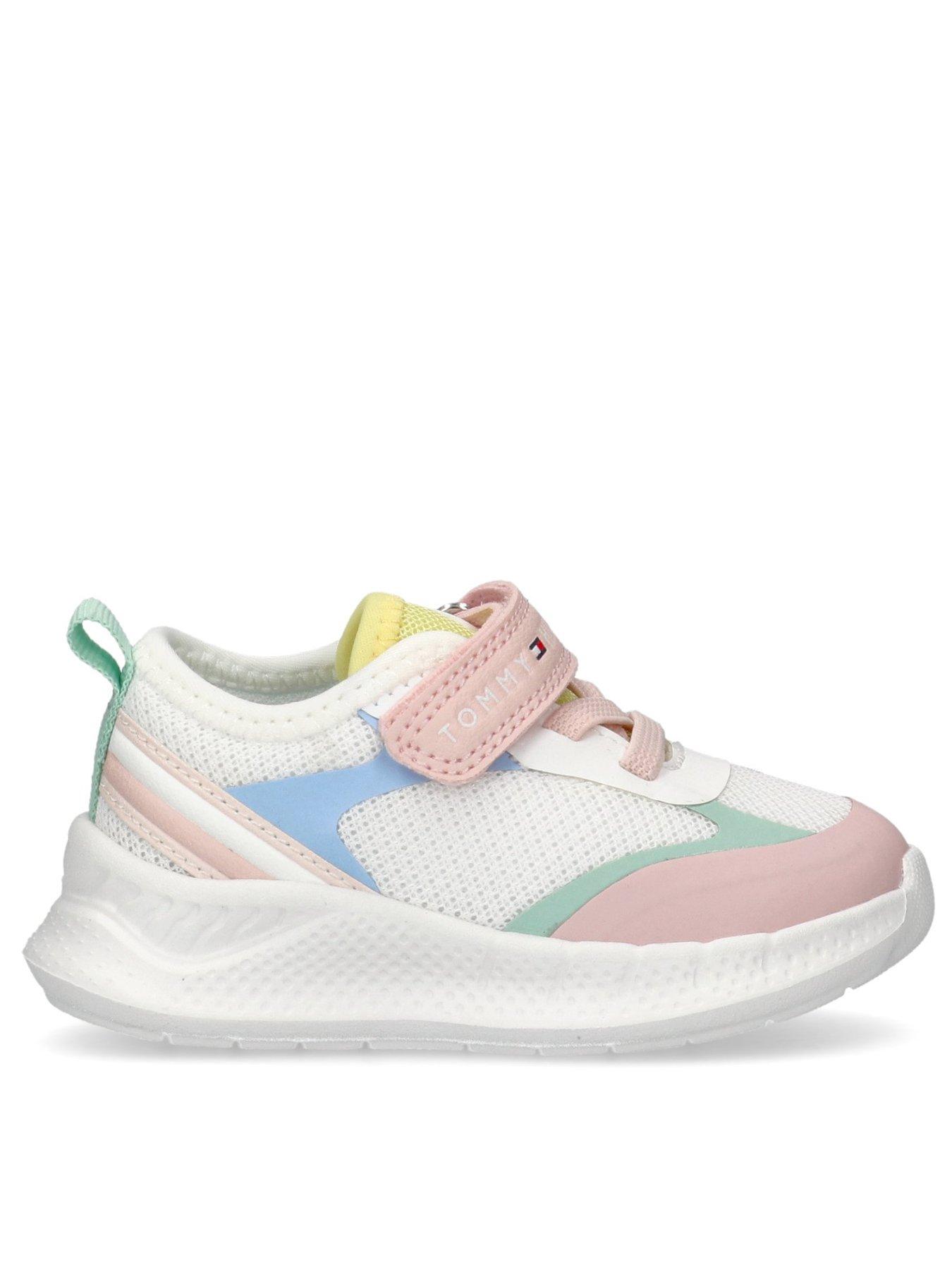 tommy-hilfiger-girls-connor-low-cut-lace-upvelcro-trainers-multi